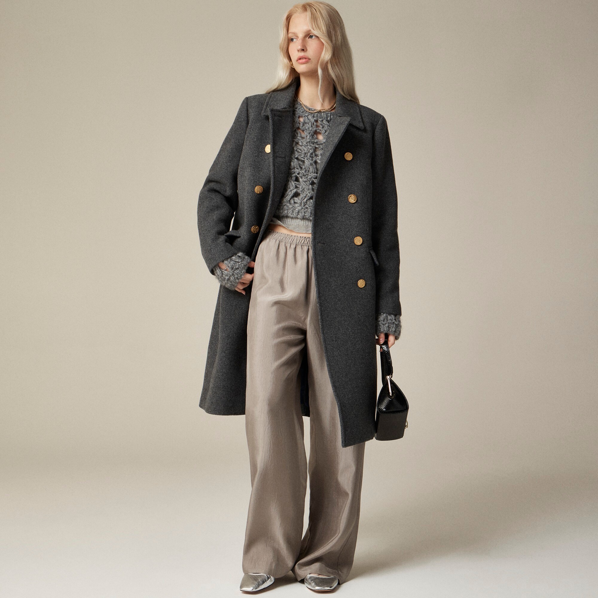 J.Crew Warwick Topcoat In Italian Stadium cloth Wool Blend For Women