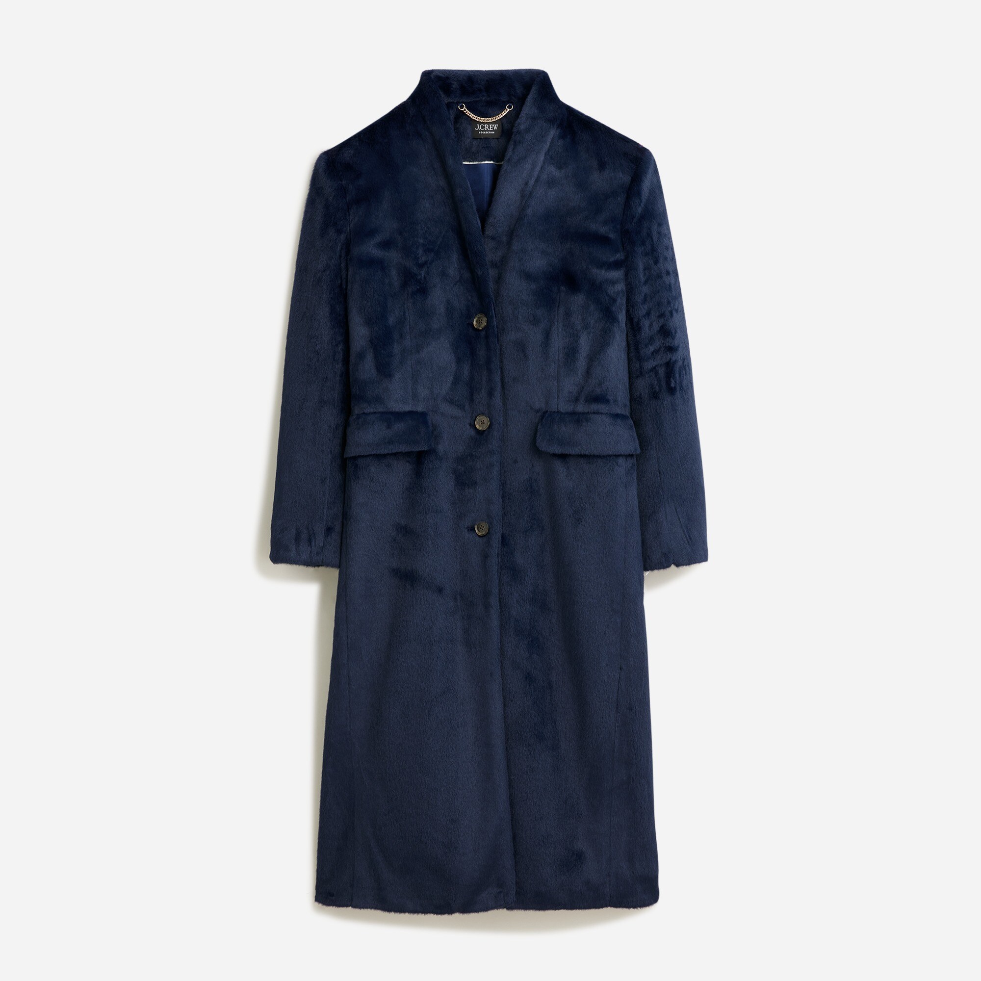 Collection palais topcoat in brushed faux fur