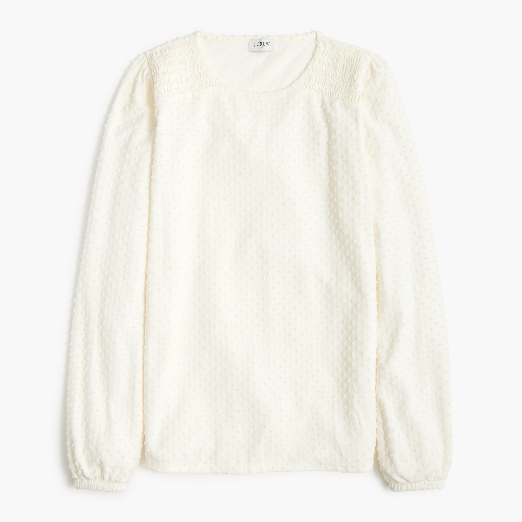 Long-sleeve clip-dot top