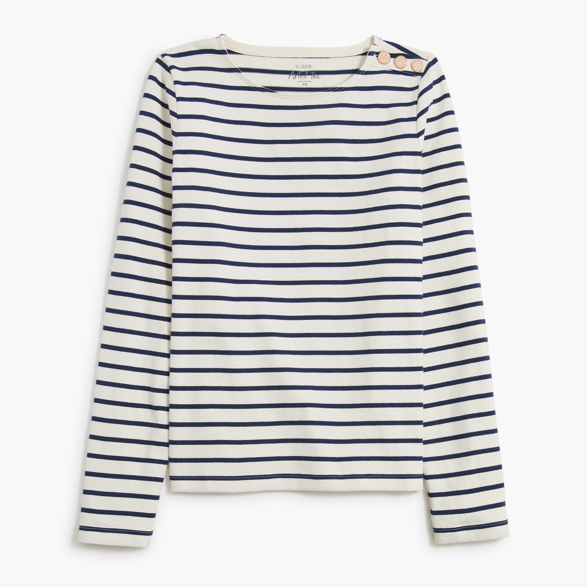 Button-shoulder tee