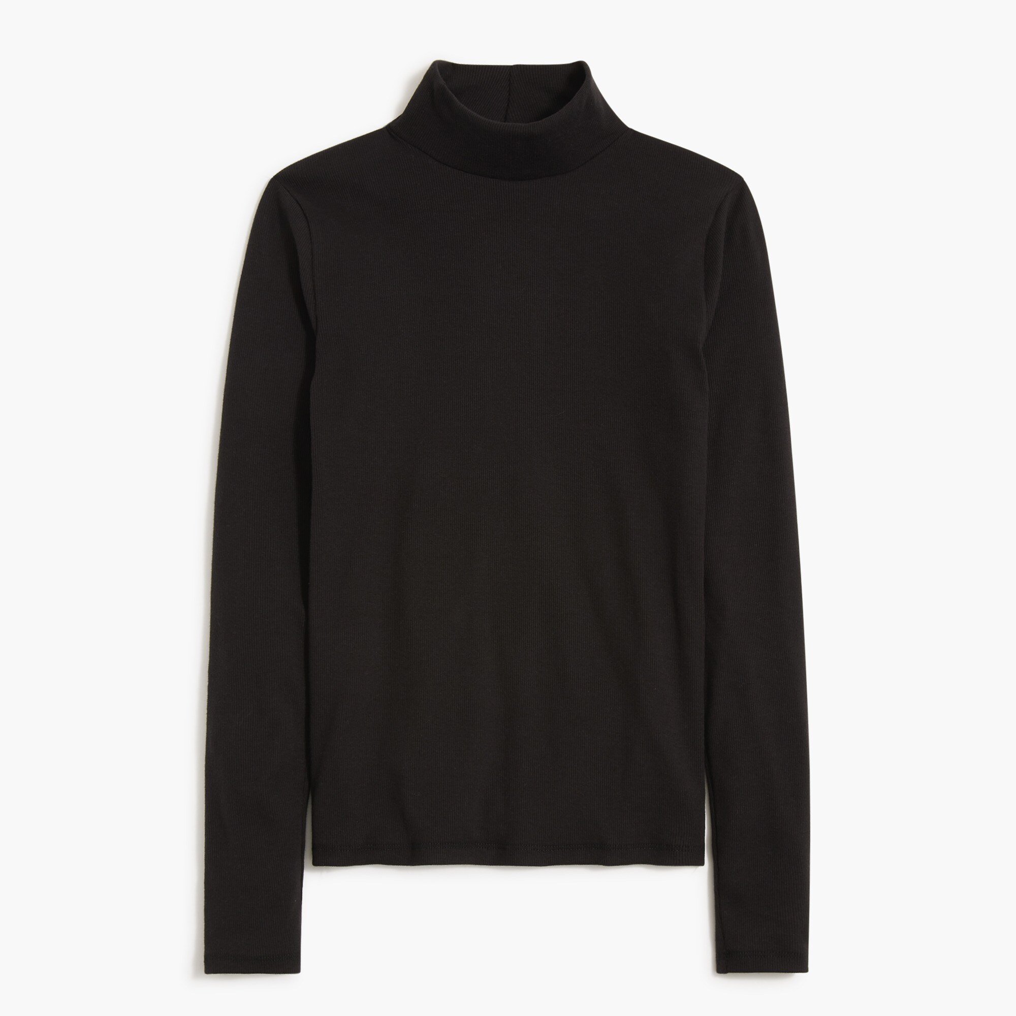 Ribbed-knit mockneck top