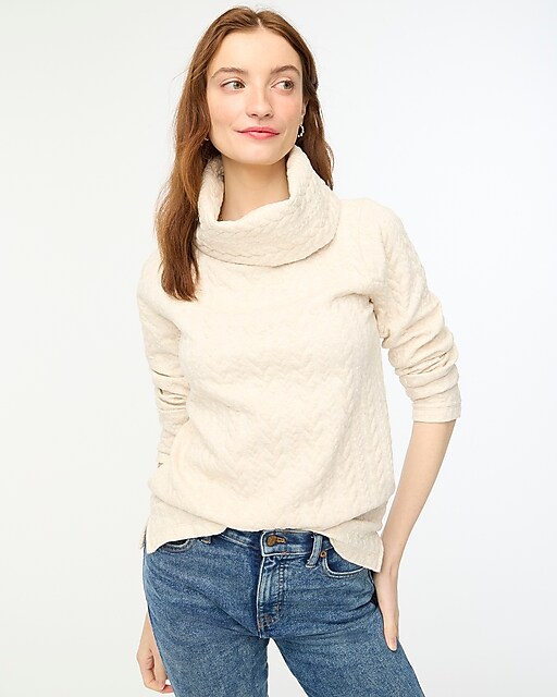 womens Cable-knit cowlneck top