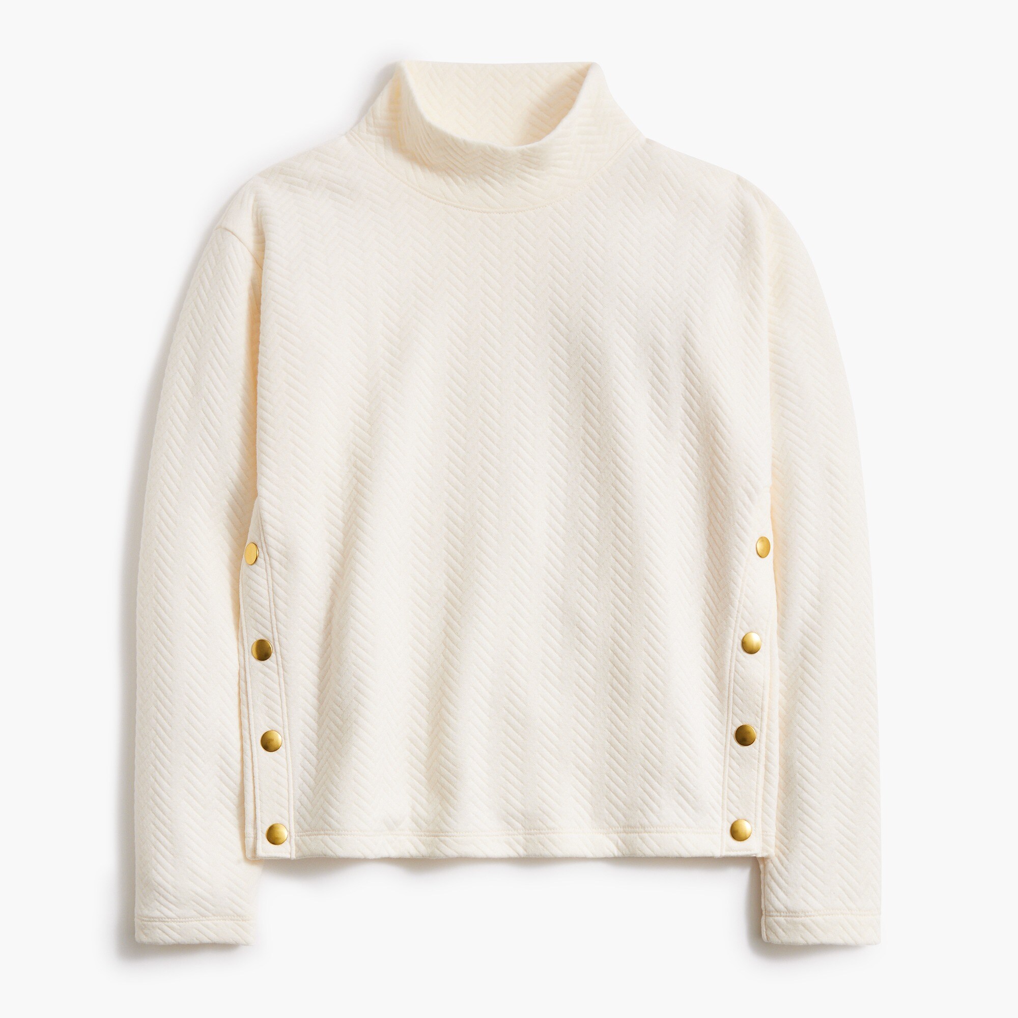 Quilted mockneck sweater