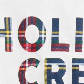 Plaid &quot;Holiday crew&quot; graphic tee HOLIDAY CREW WHITE GROU factory: plaid &quot;holiday crew&quot; graphic tee for women