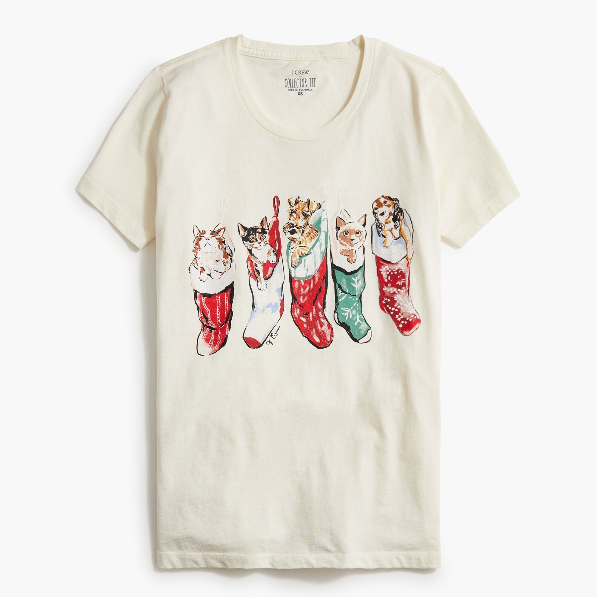 pet stockings graphic tee for women