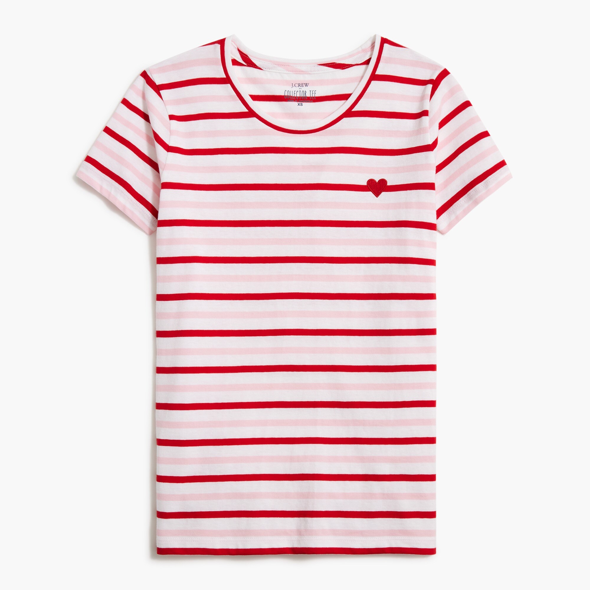 factory: striped hearts graphic tee for women
