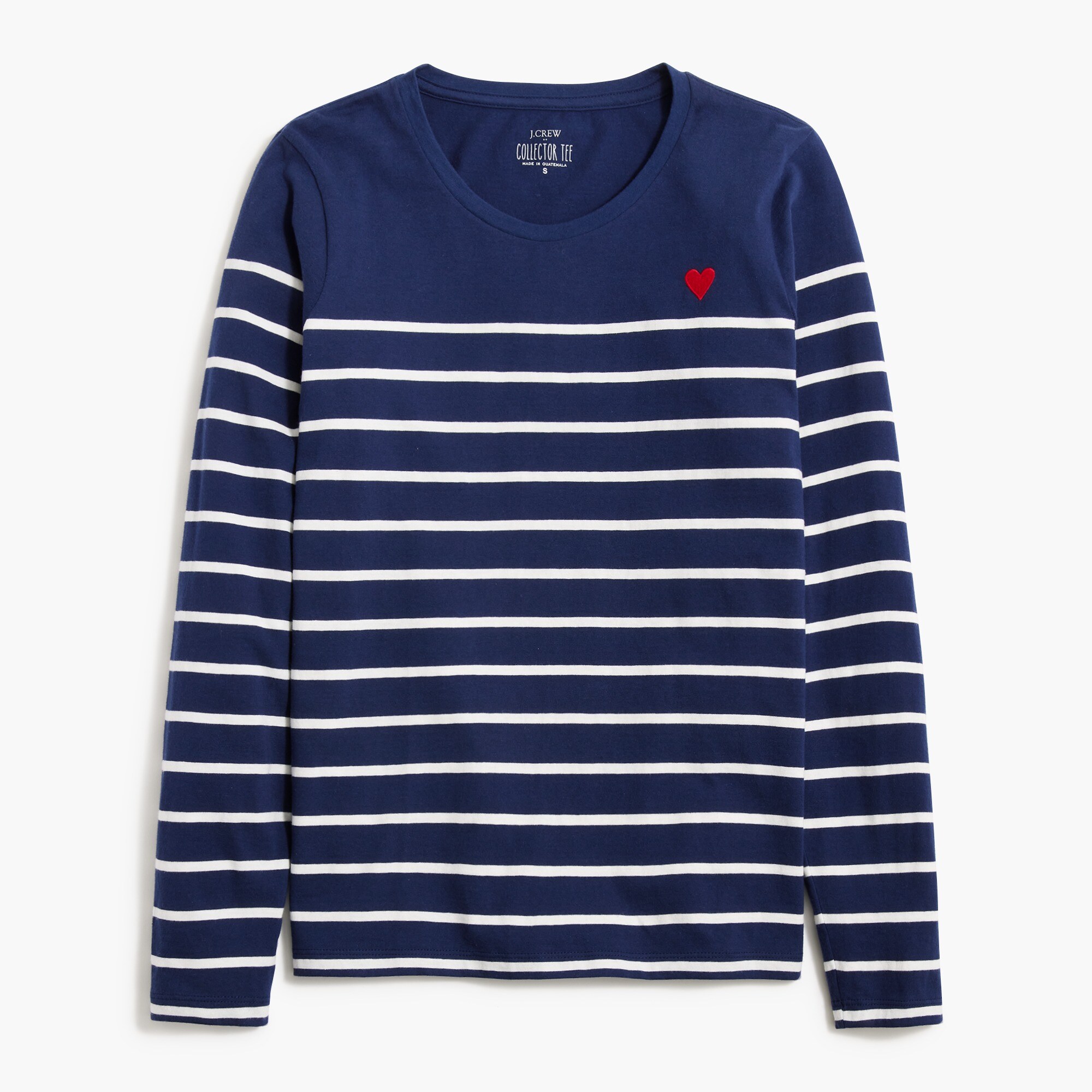 Striped heart graphic tee