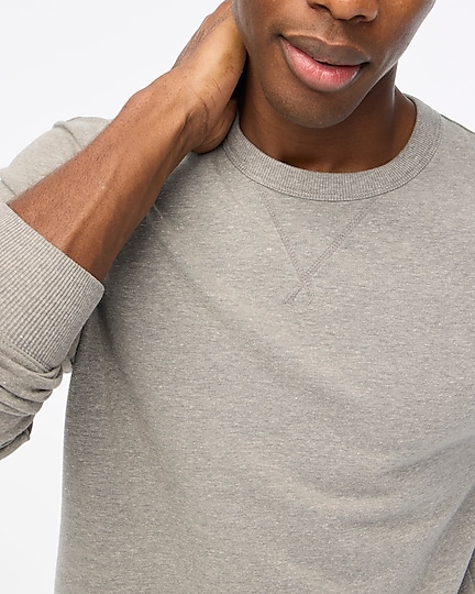 factory: soft cotton-blend crewneck pullover sweatshirt for men