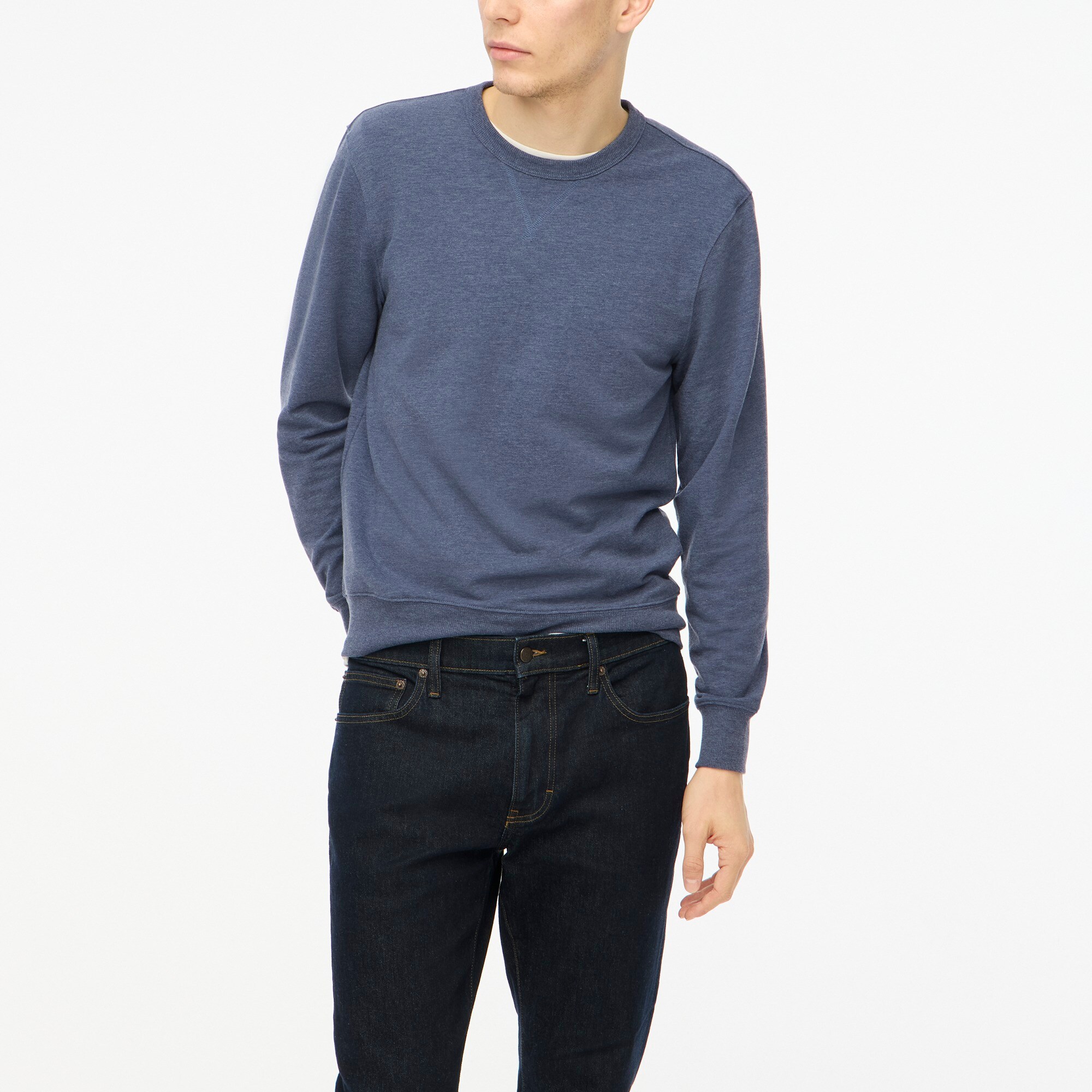 Soft cotton-blend crewneck sweatshirt
