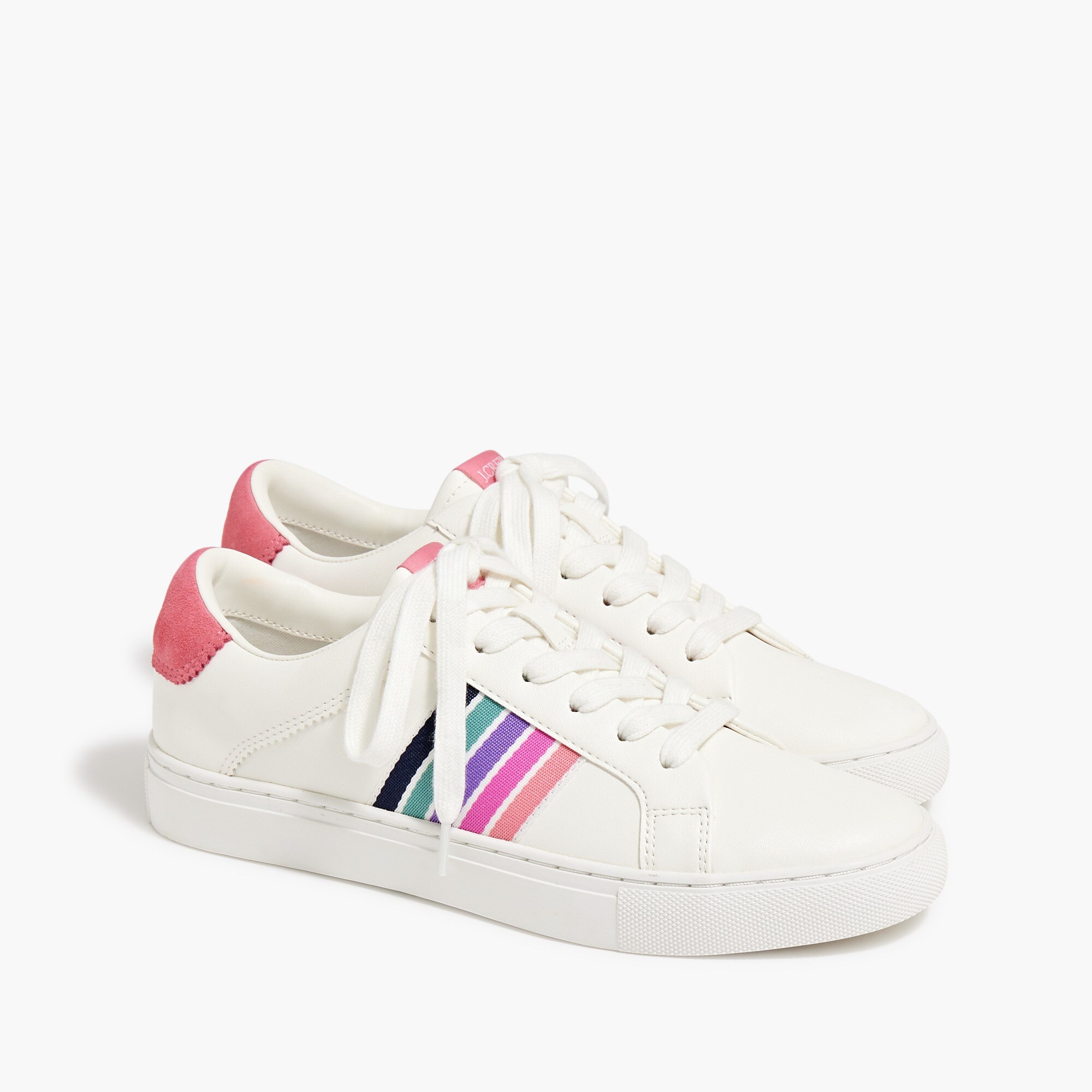  Striped lace-up sneakers