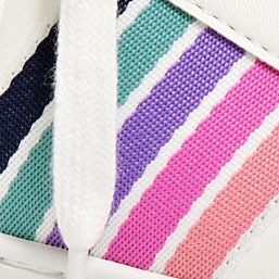 Striped lace-up sneakers HIMALAYAN SPICE WHITE factory: striped lace-up sneakers for women
