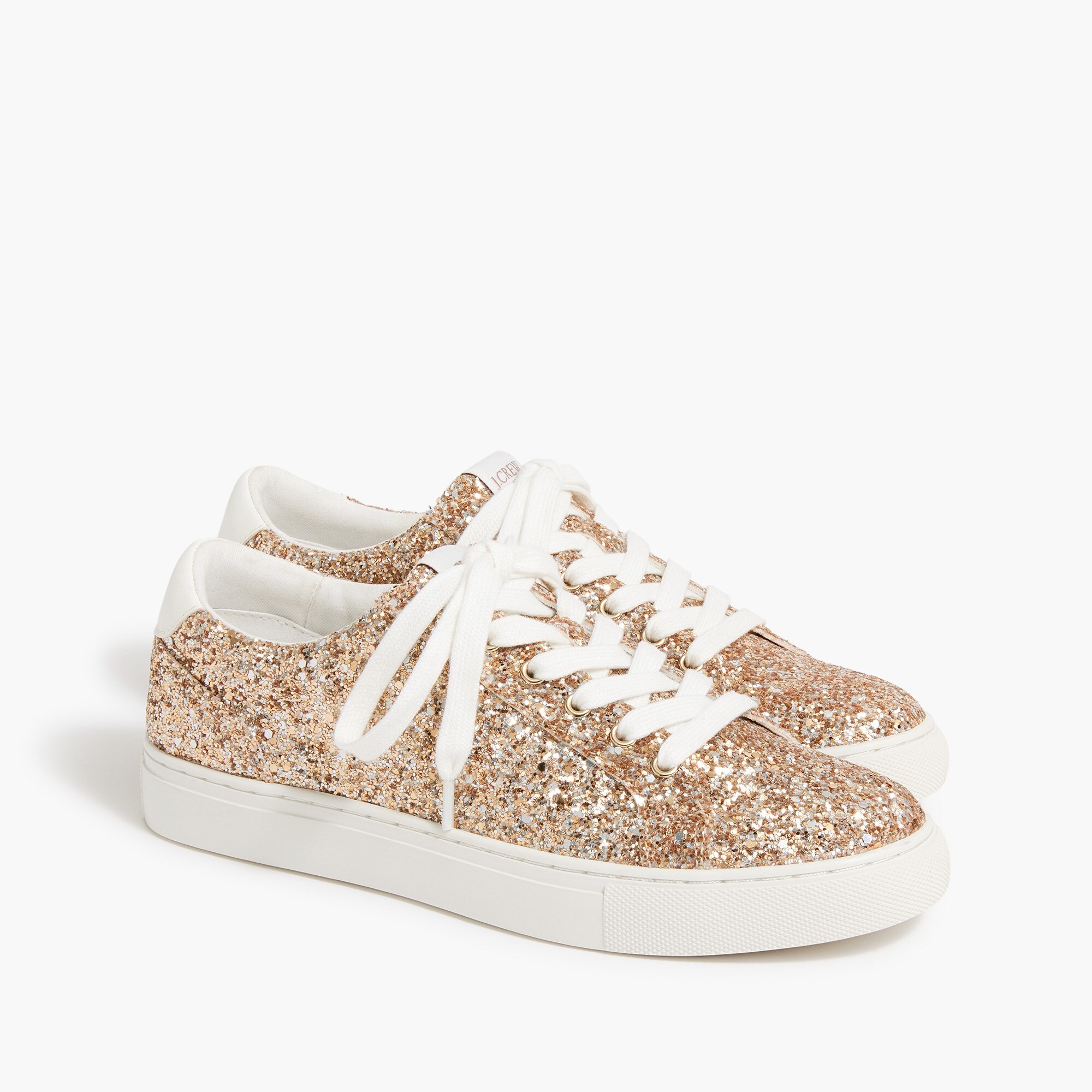 Glitter lace-up sneakers