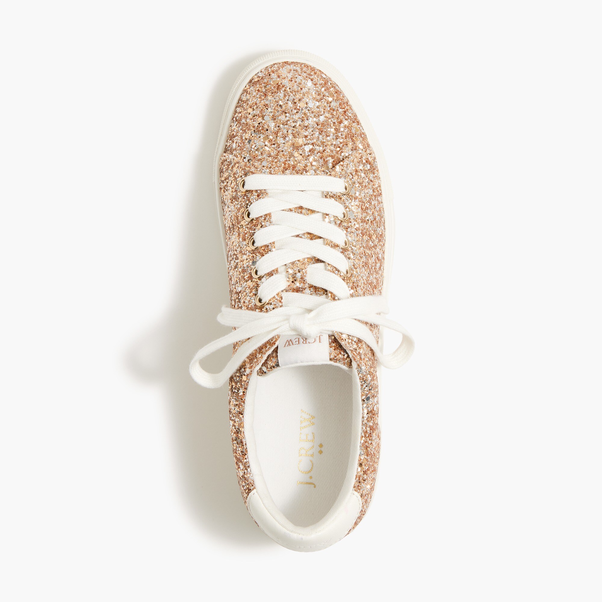 Glitter lace-up sneakers