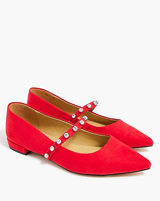  Mary Jane flats with gem strap