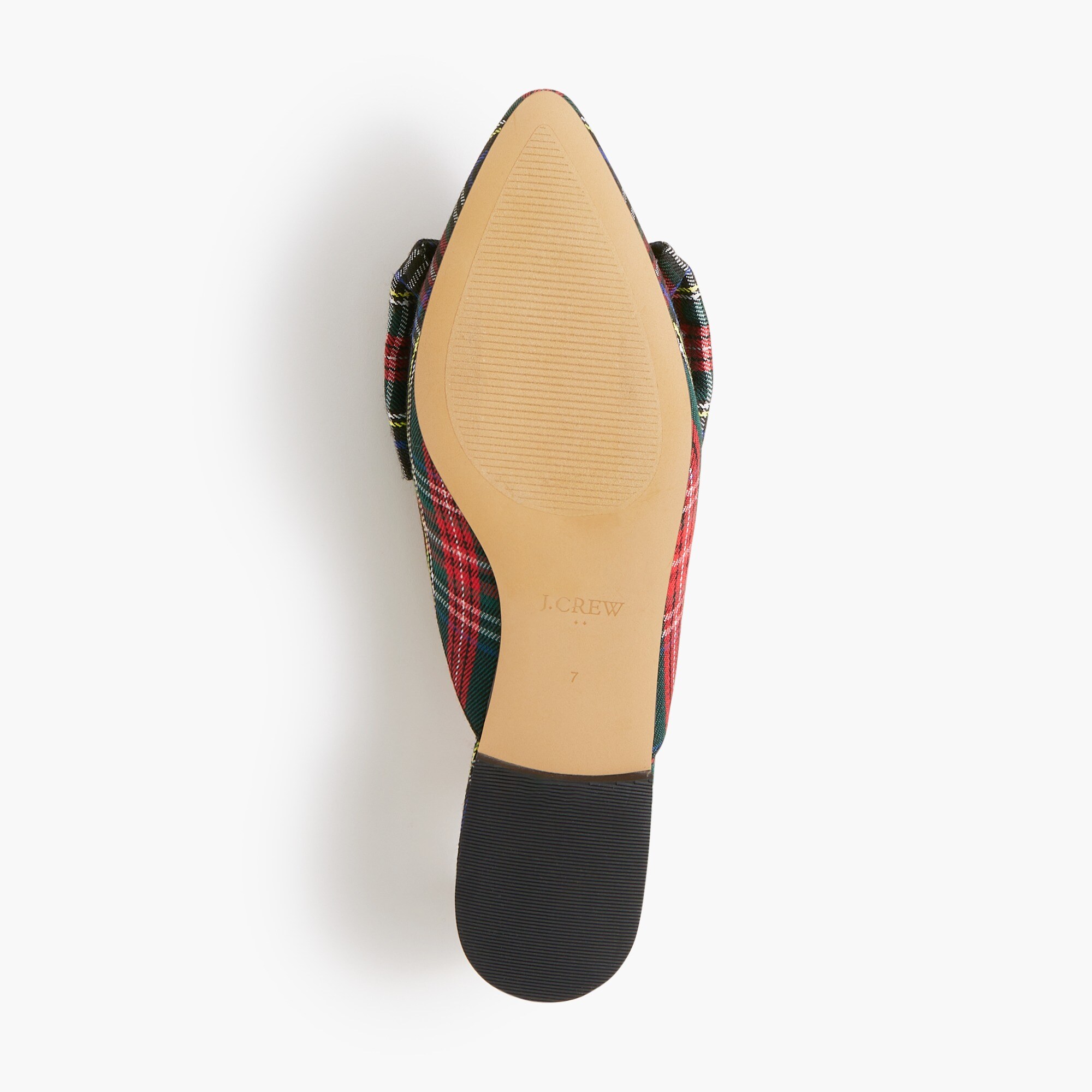 Tartan slip-on mules