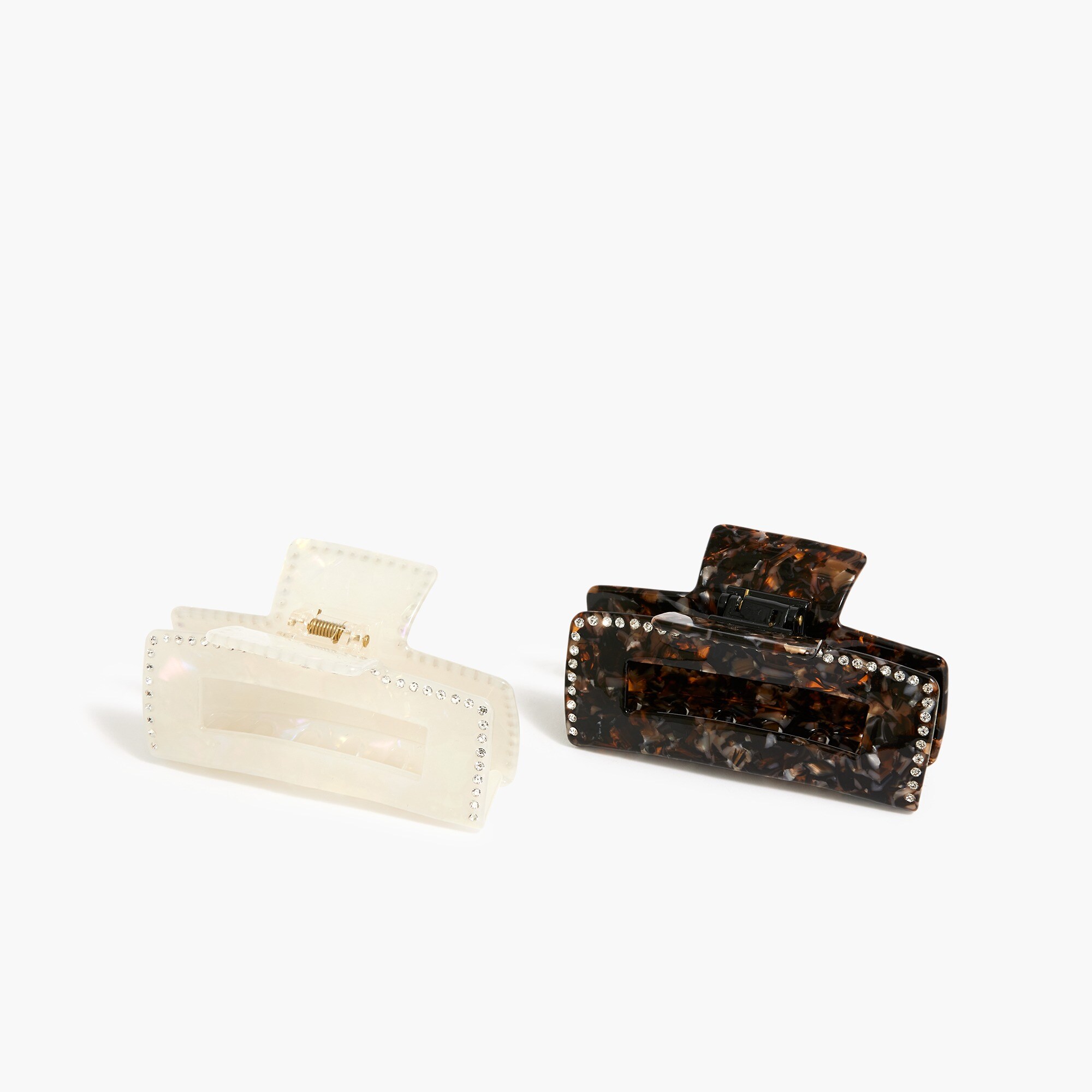 Large rhinestone claw clips set-of-two