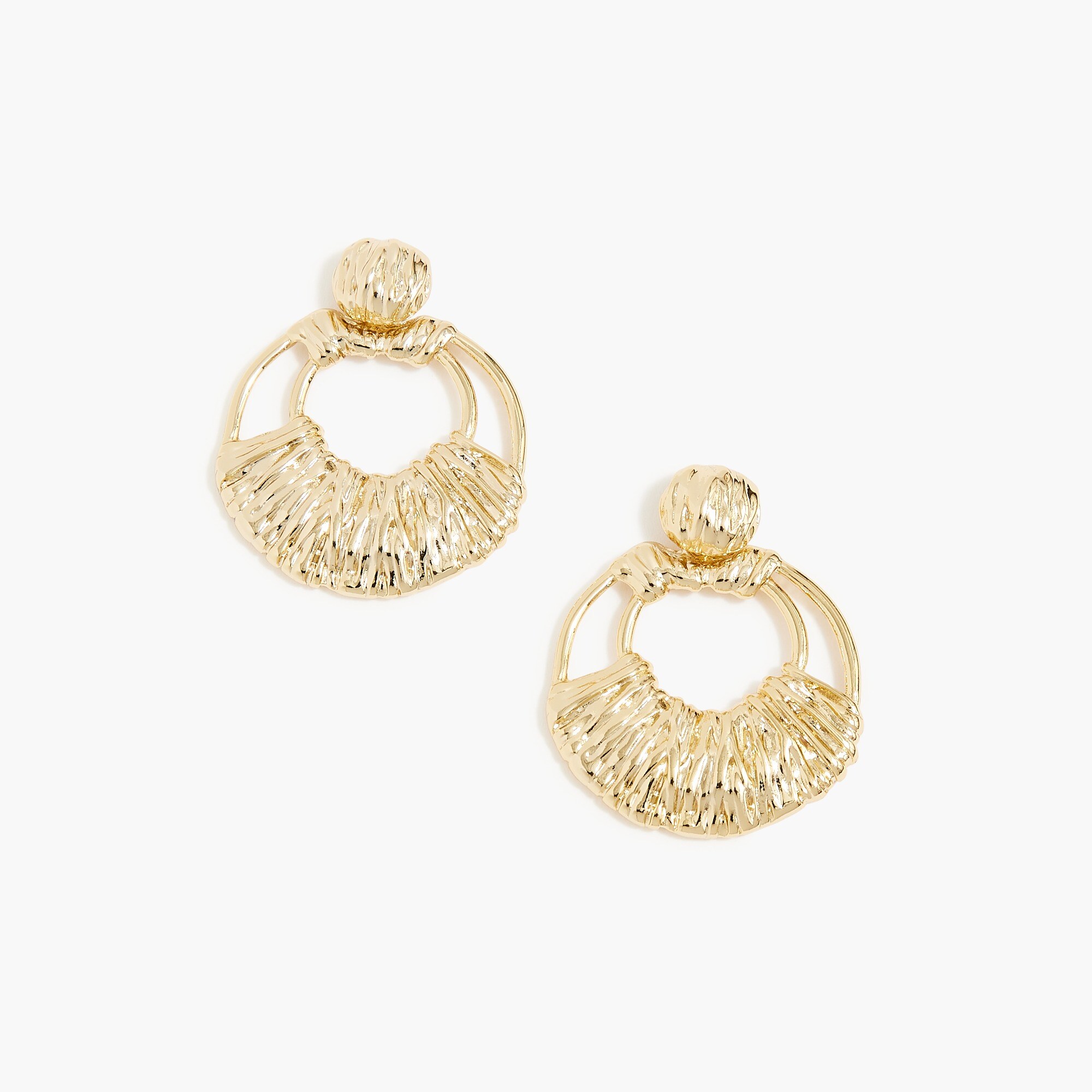 textured circle statement earrings for women