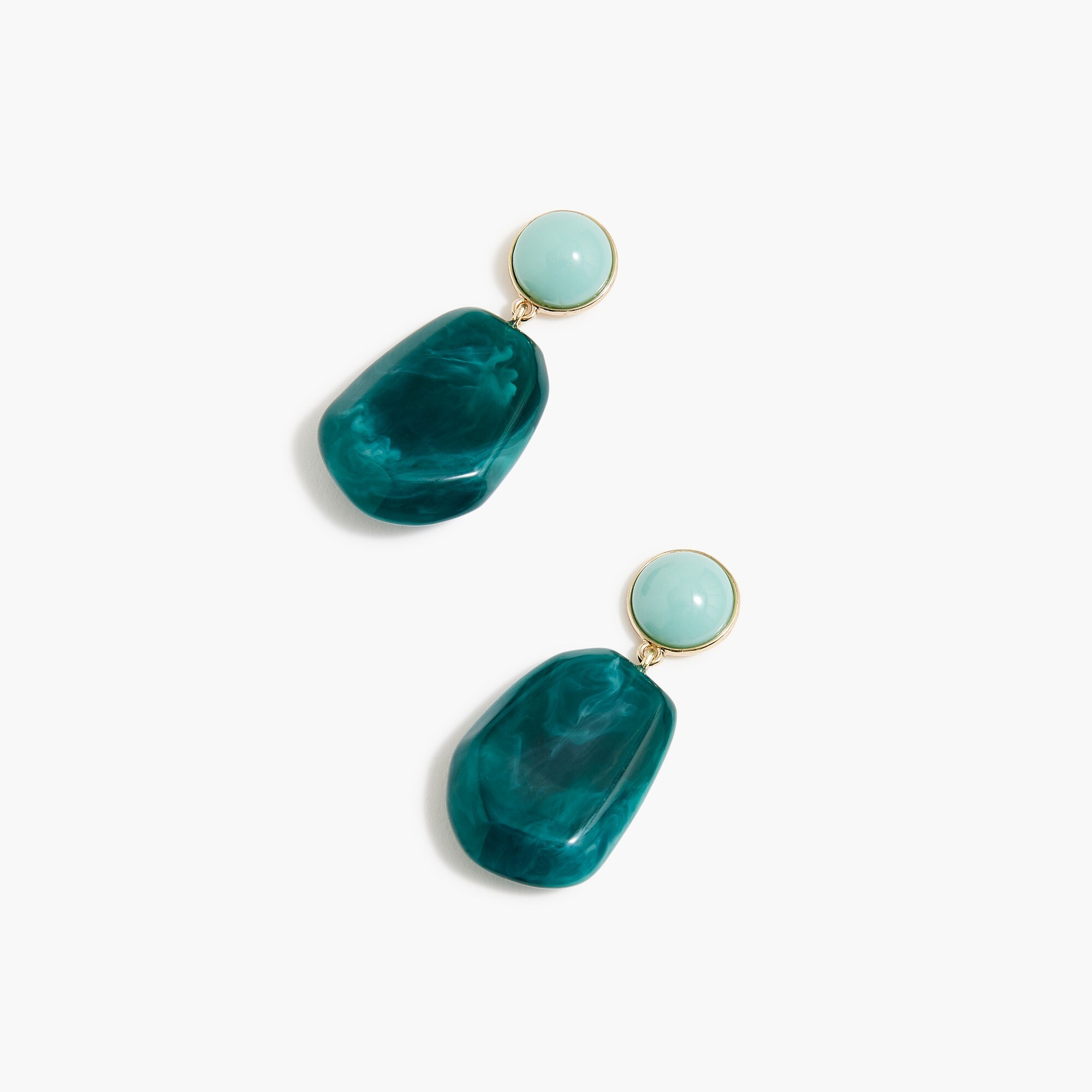 Statement stone drop earrings