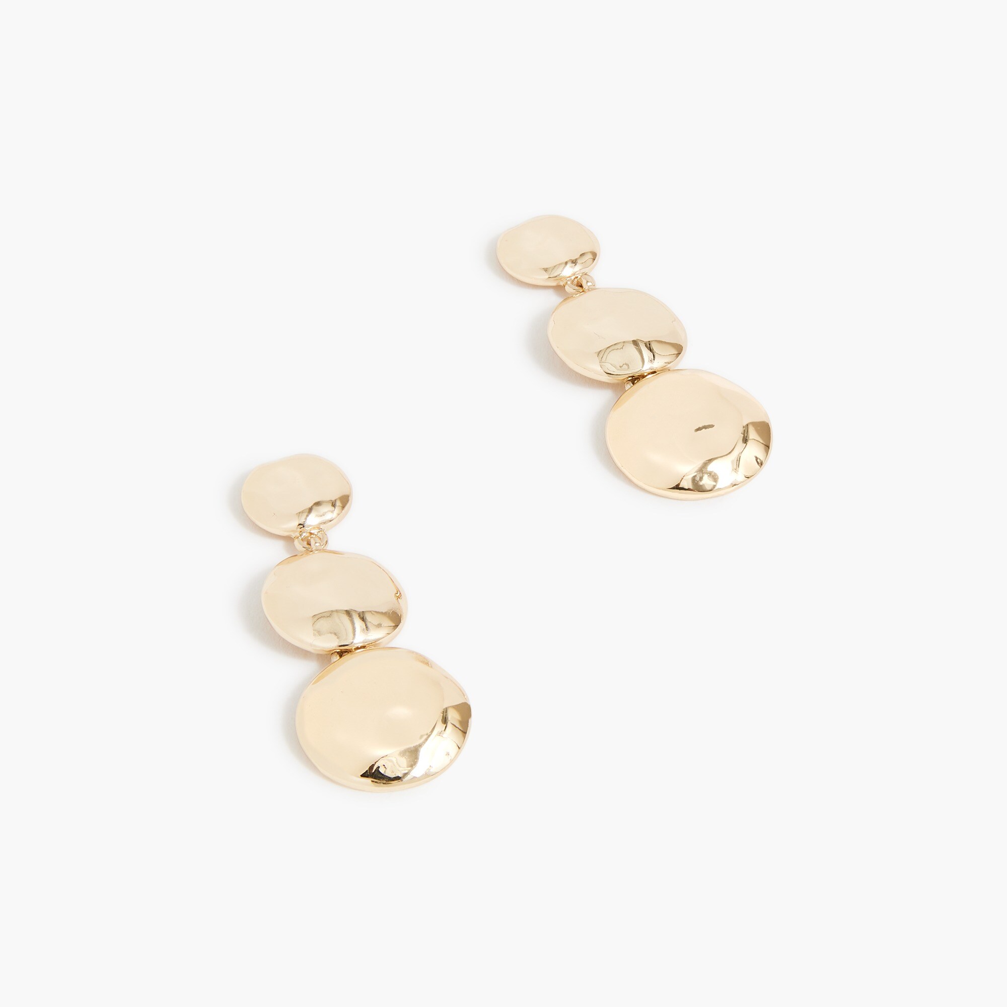 Hammered circle statement earrings