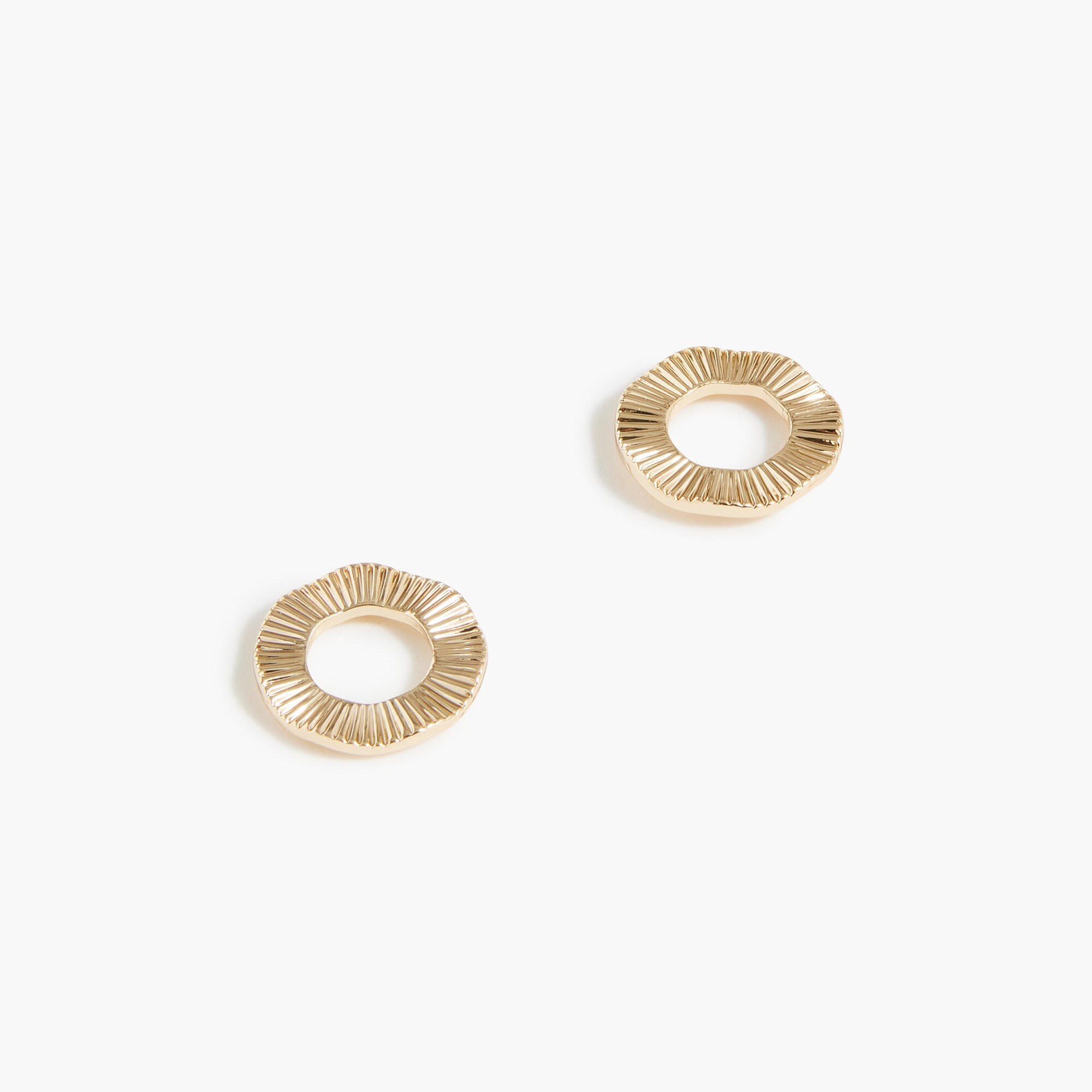 Small textured circle earrings