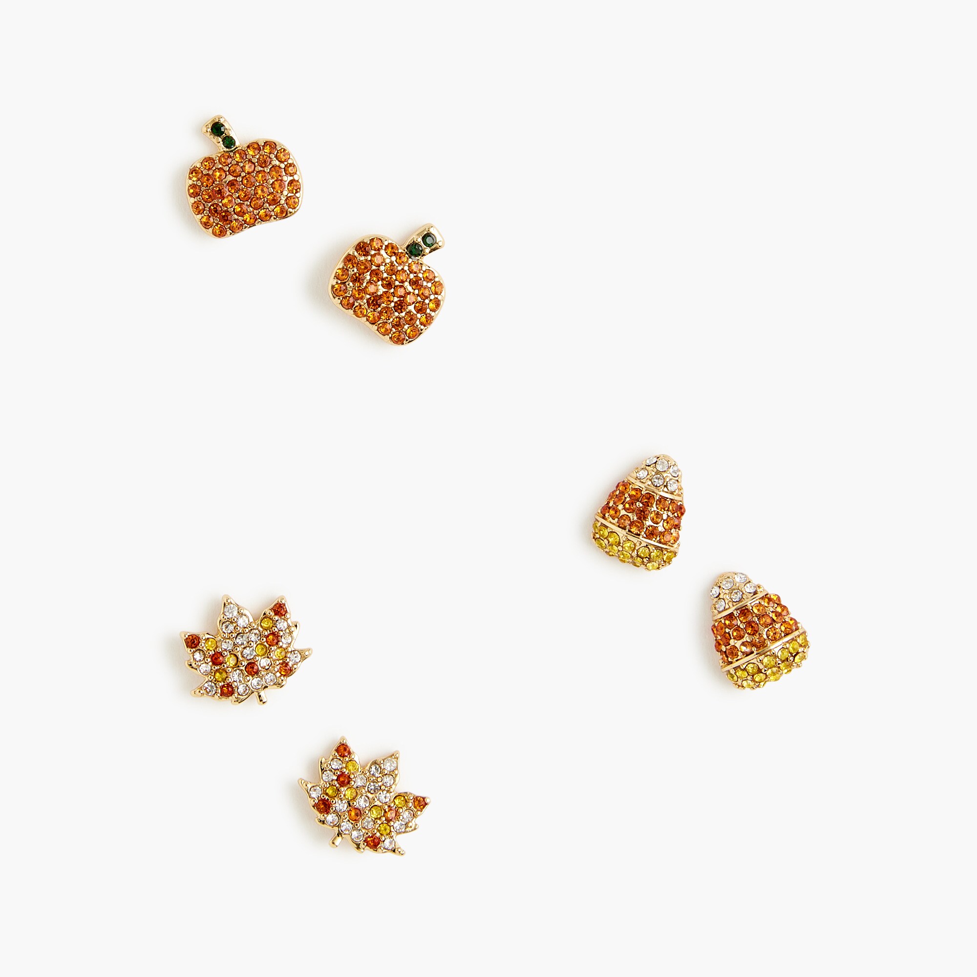  Fall stud earrings set-of-three