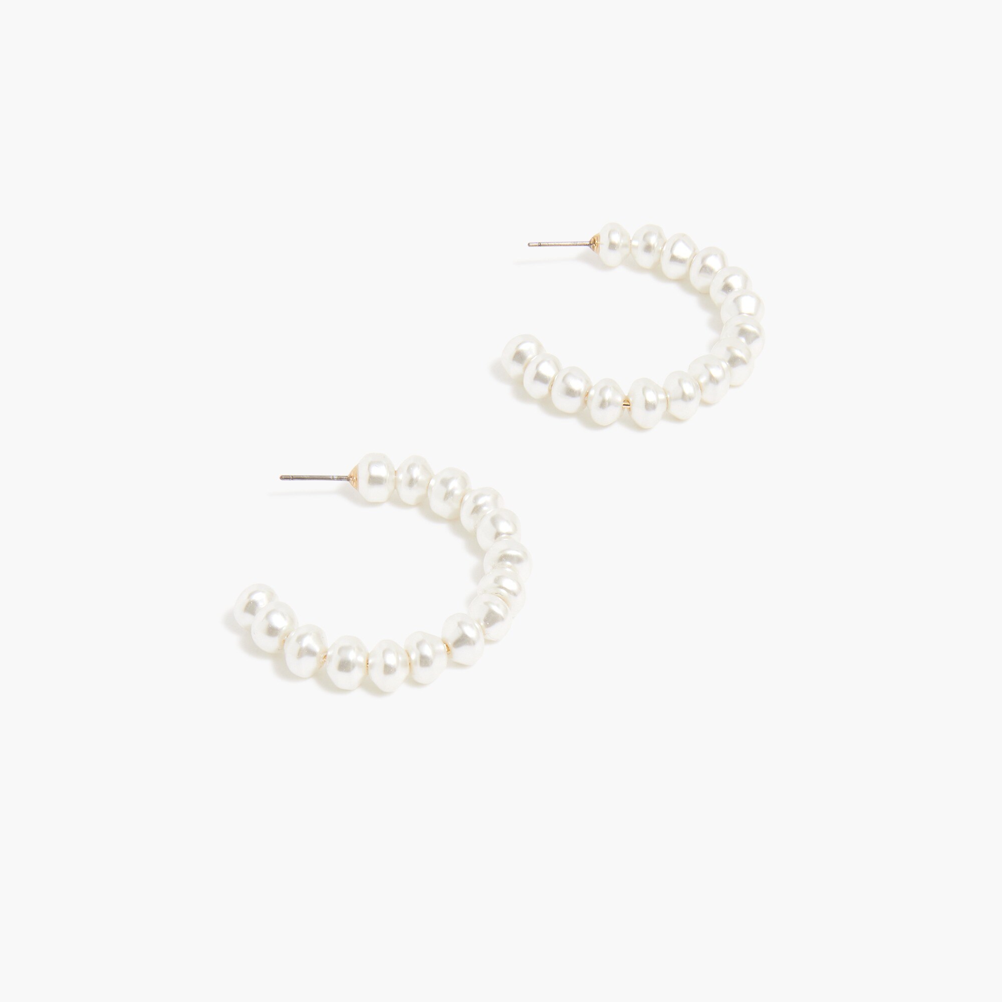 factory: pearl hoop earrings for women