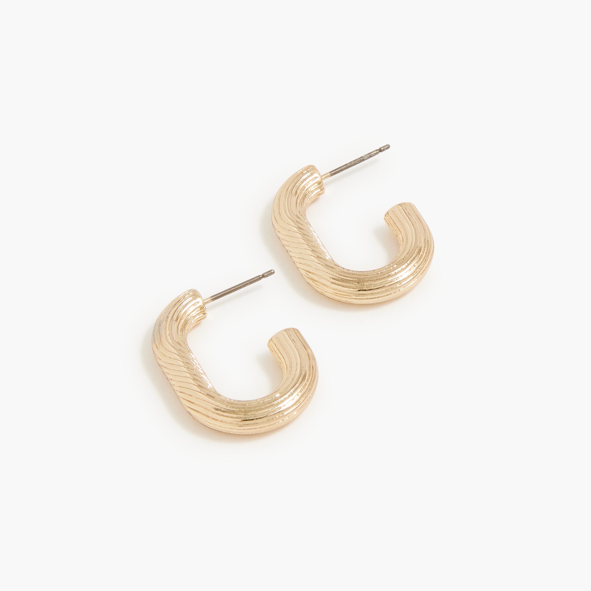 Textured hoop earrings