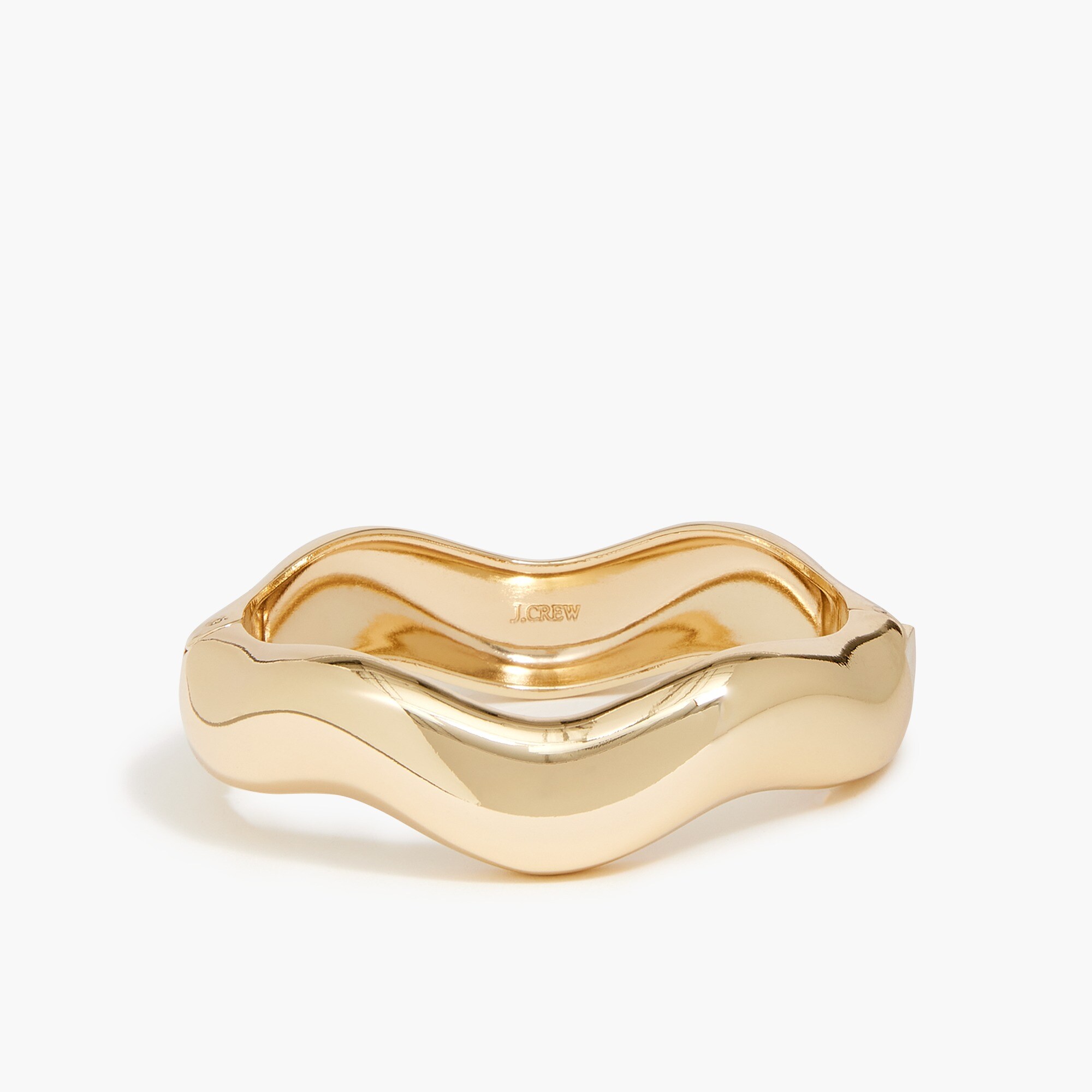 womens Gold wavy bangle bracelet