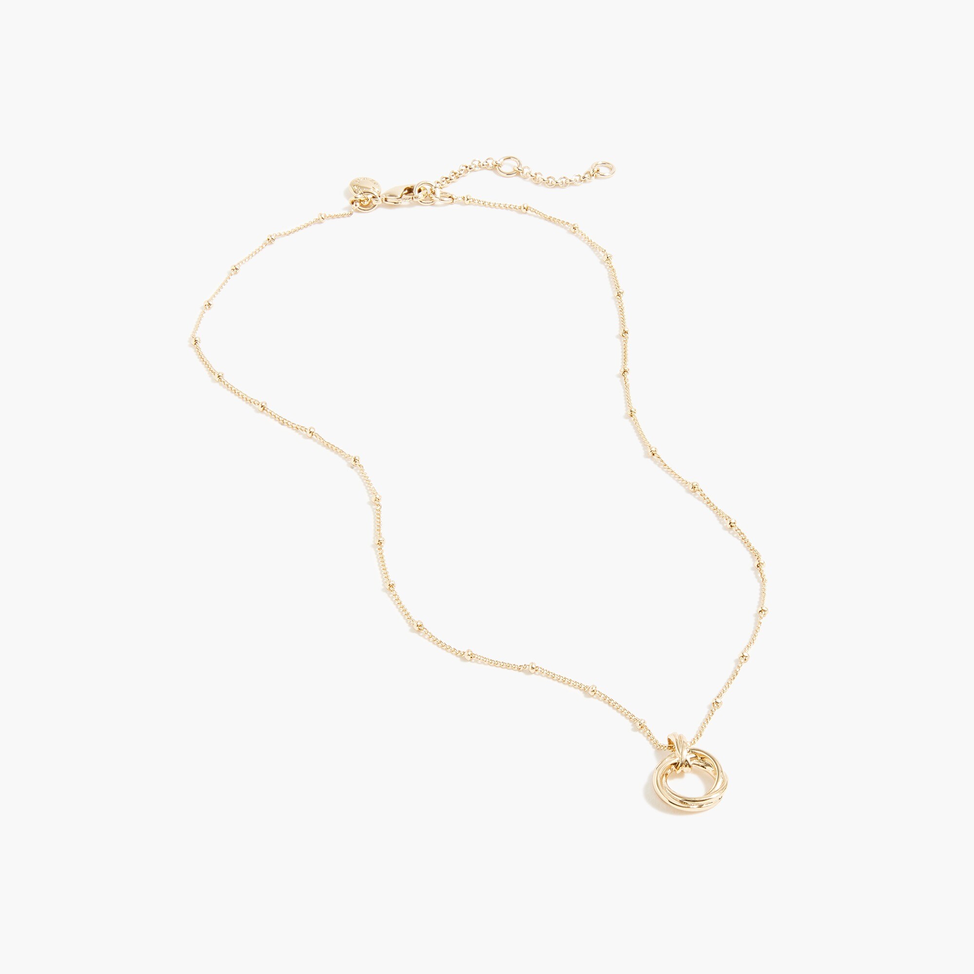 twisted circle pendant necklace for women