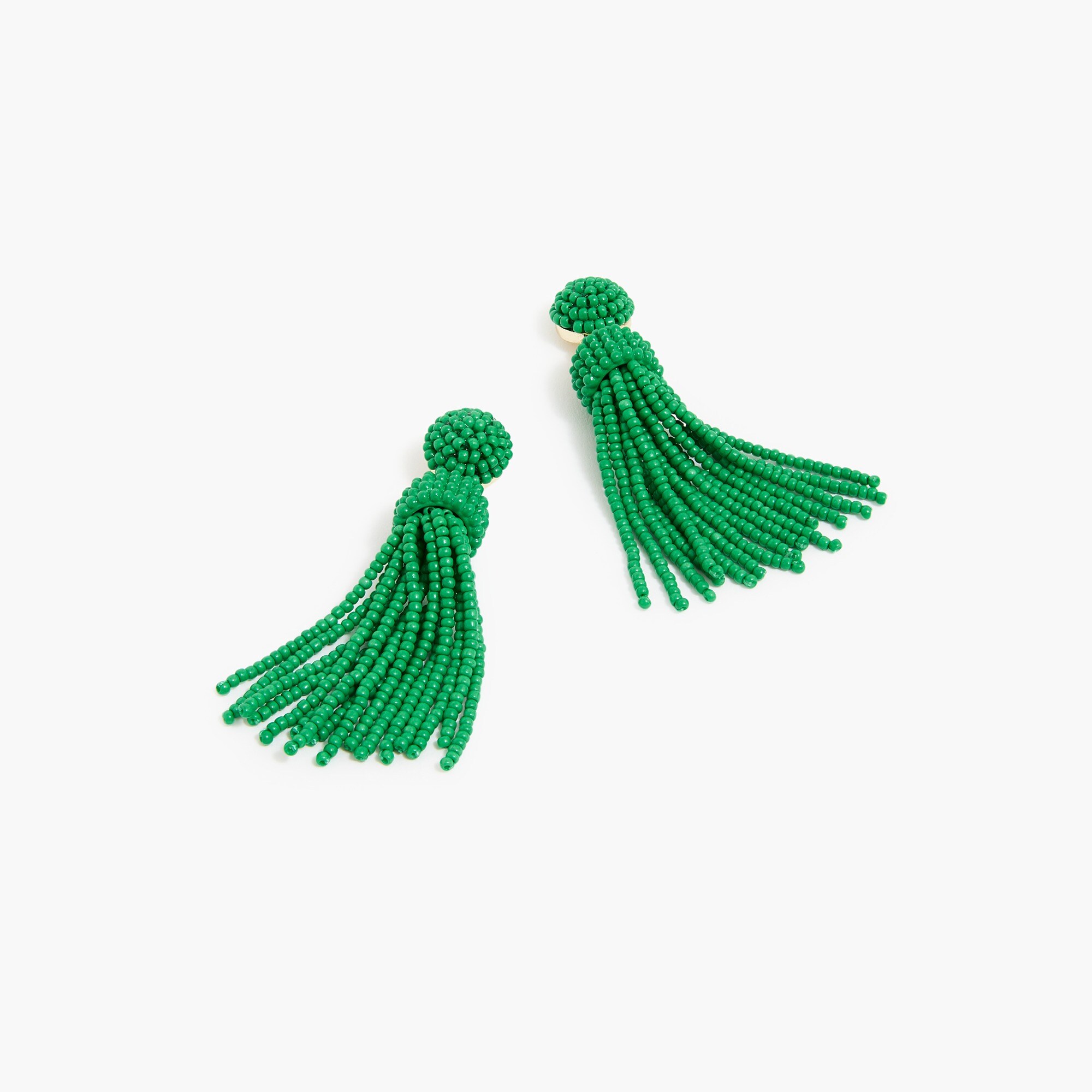 beaded tassel drop earrings for women
