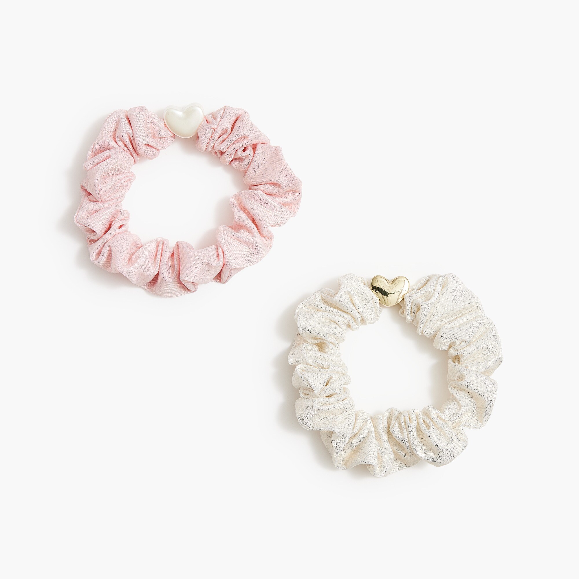 Factory: Shimmer Heart Hair Scrunchie For Women