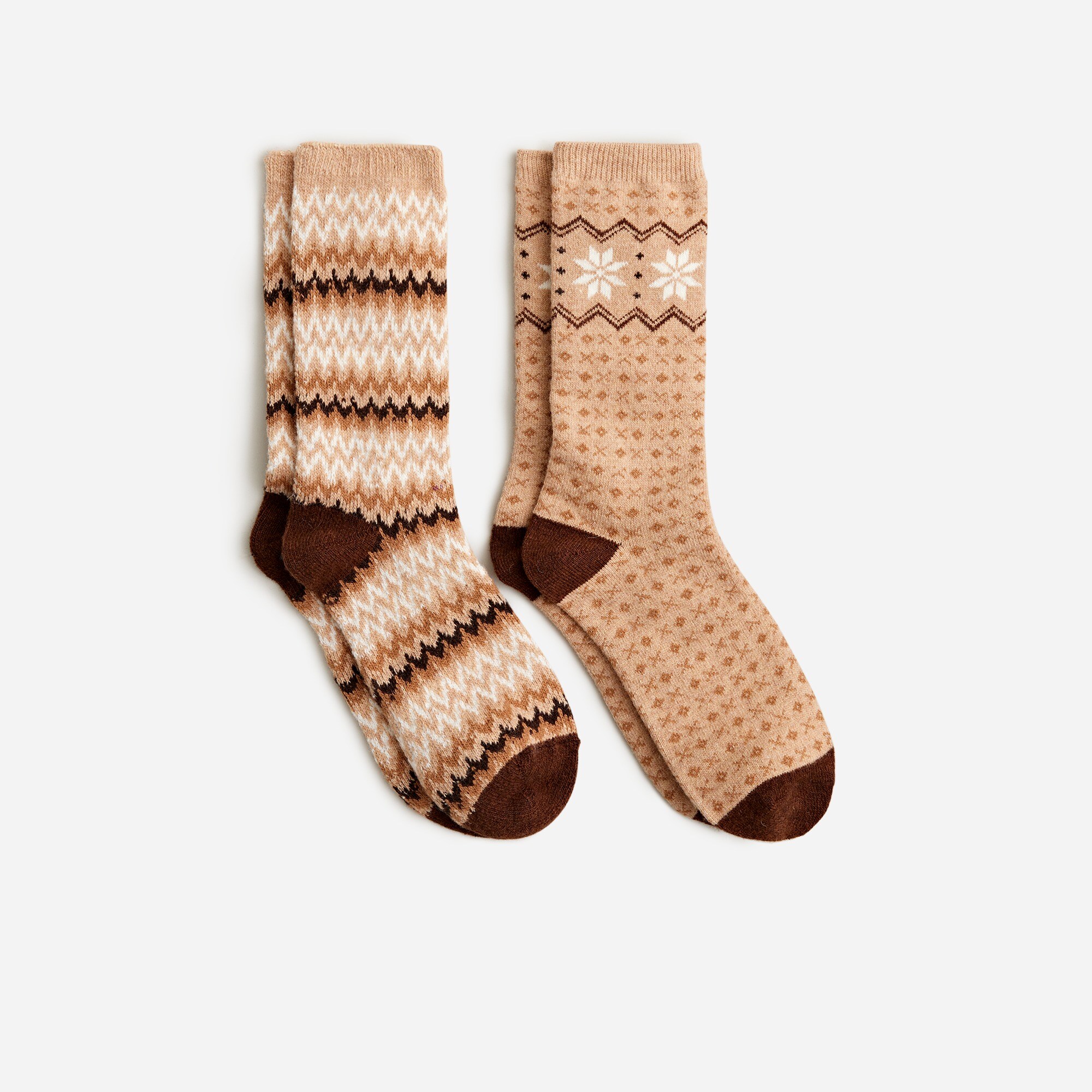 Cozy Fair Isle socks two-pack