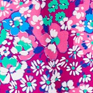 Girls' floral rash guard swimsuit RESORT PINK BRIGHT KELL 