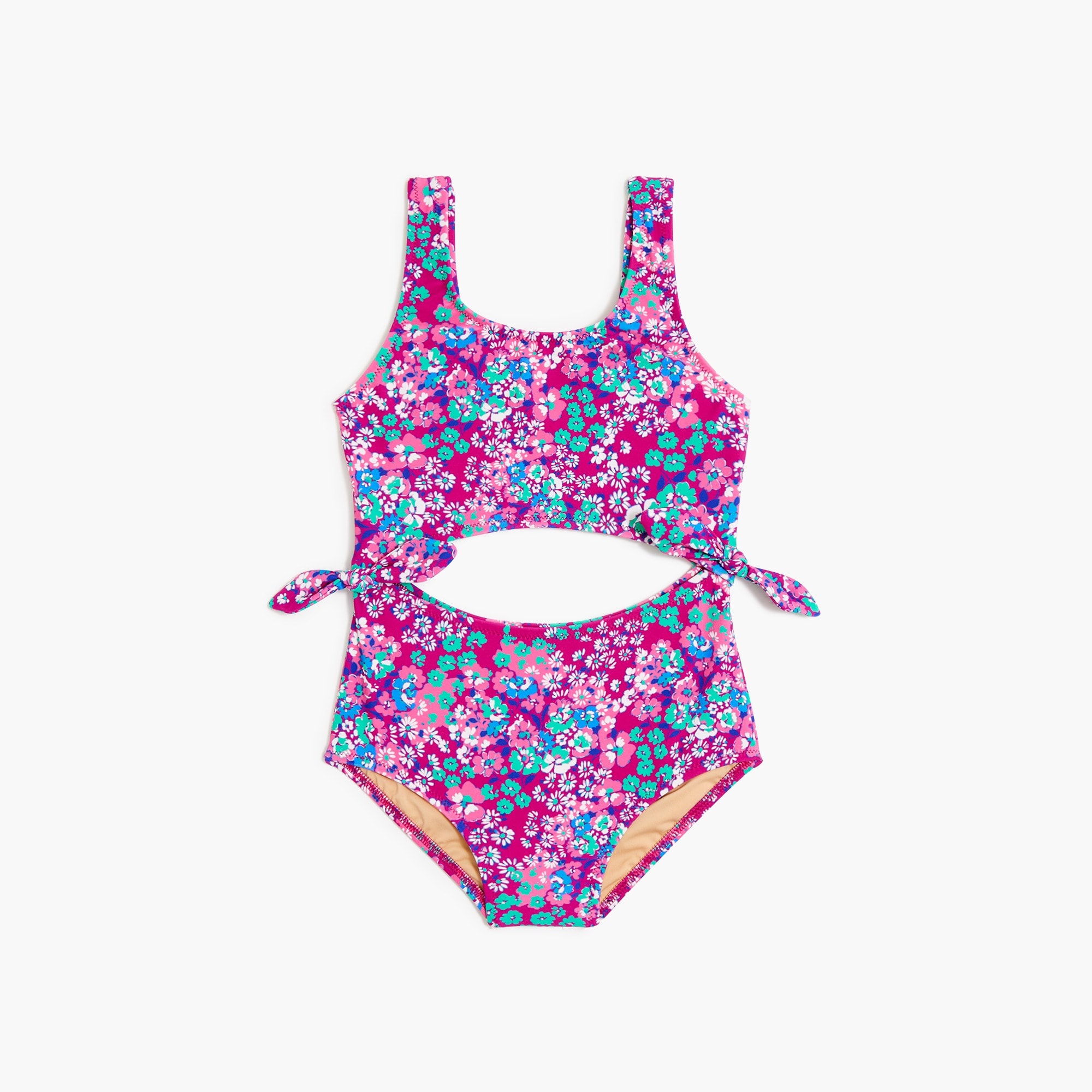 girls' cutout one-piece swimsuit for girls