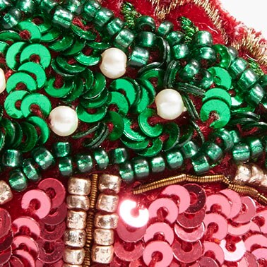 Holiday car ornament FESTIVAL RED factory: holiday car ornament for women
