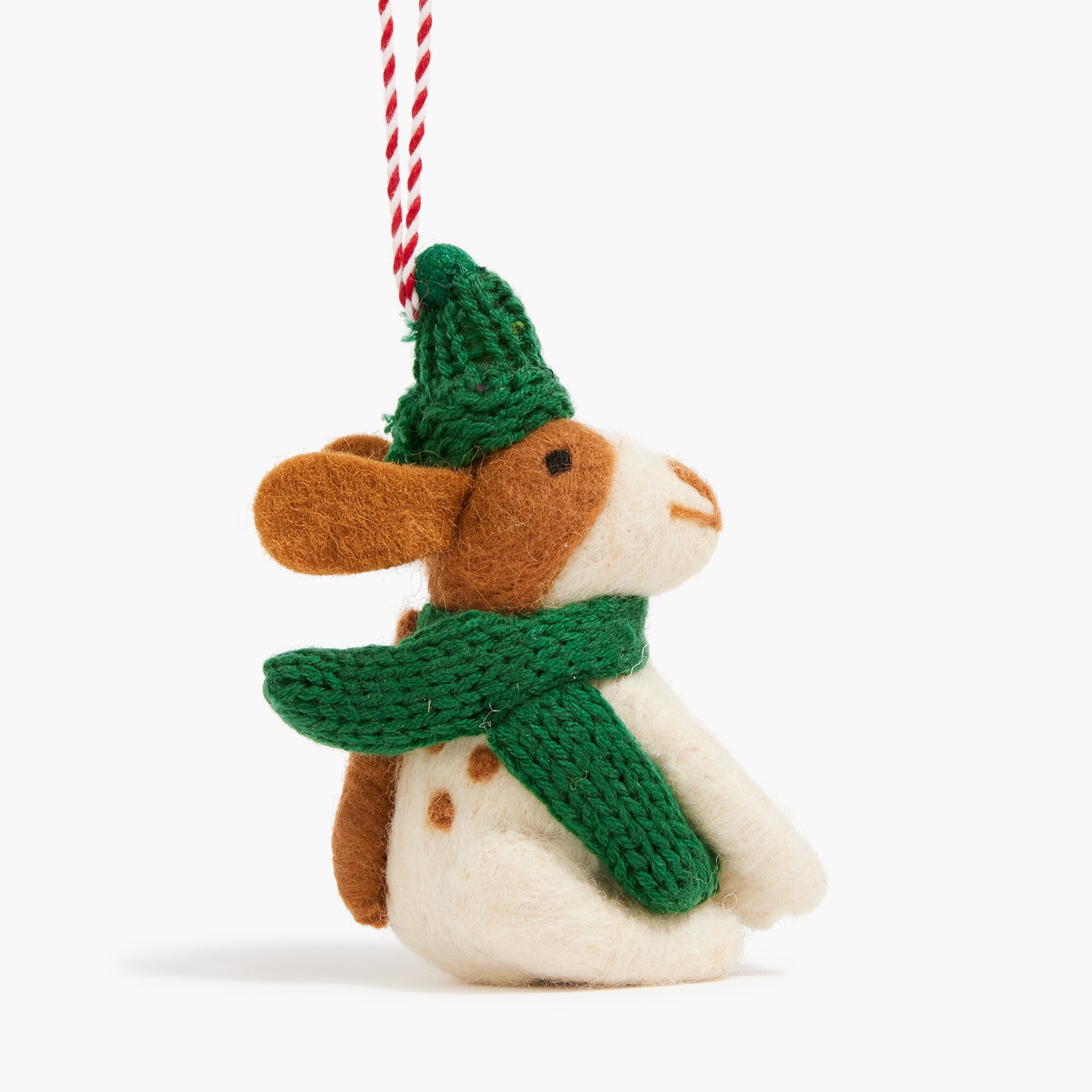 Holiday dog ornament