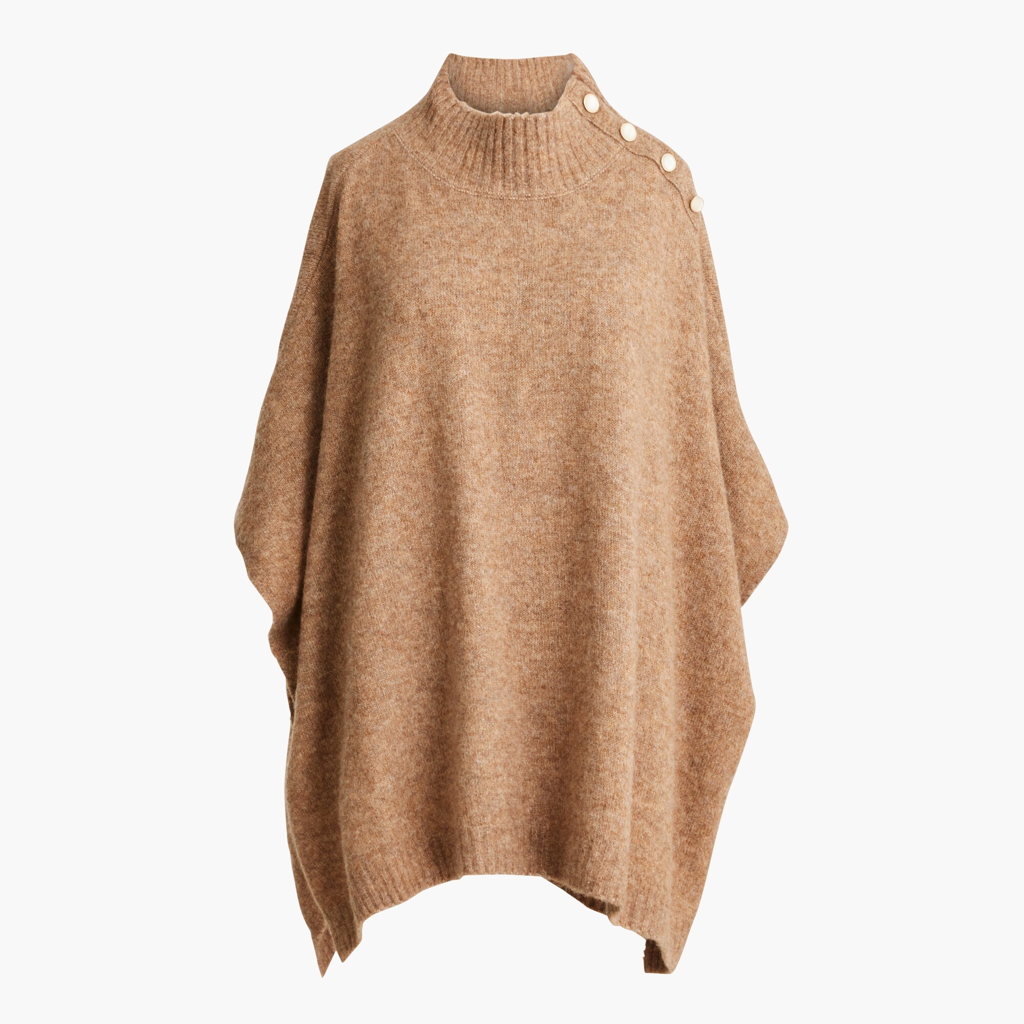 Button-neck poncho