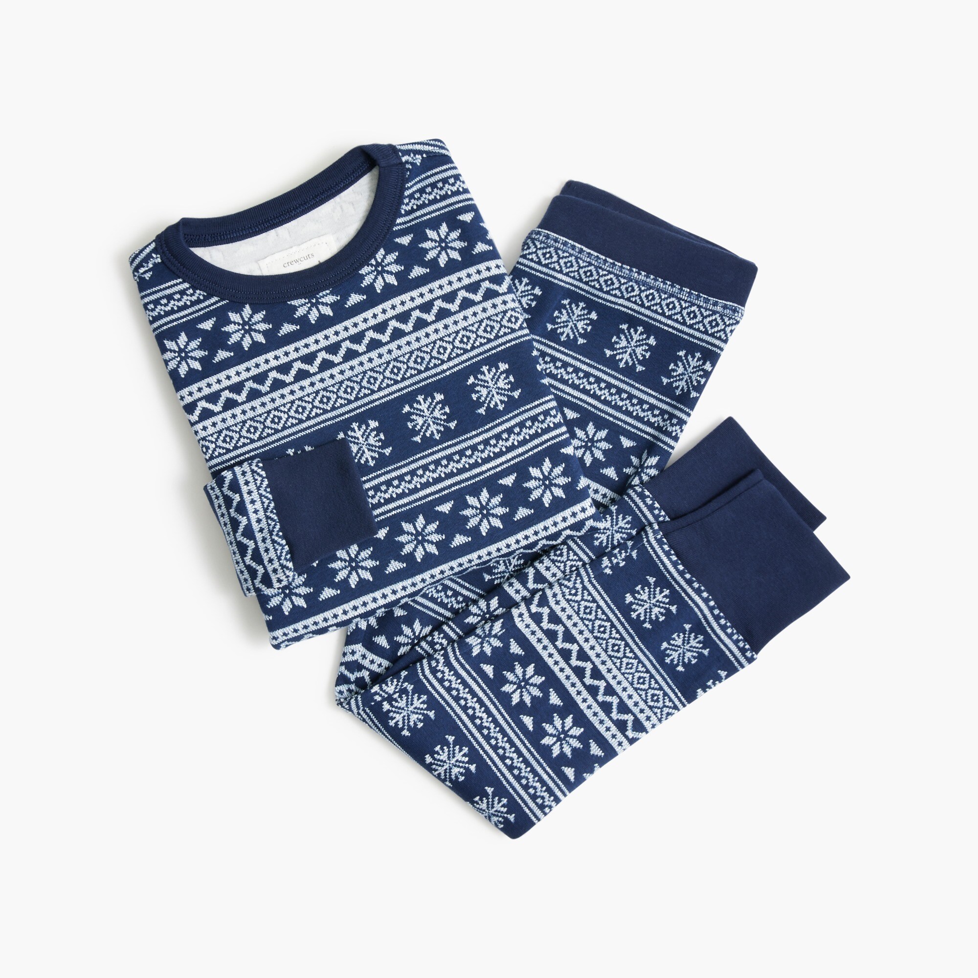 kids' fair isle pajama set for boys