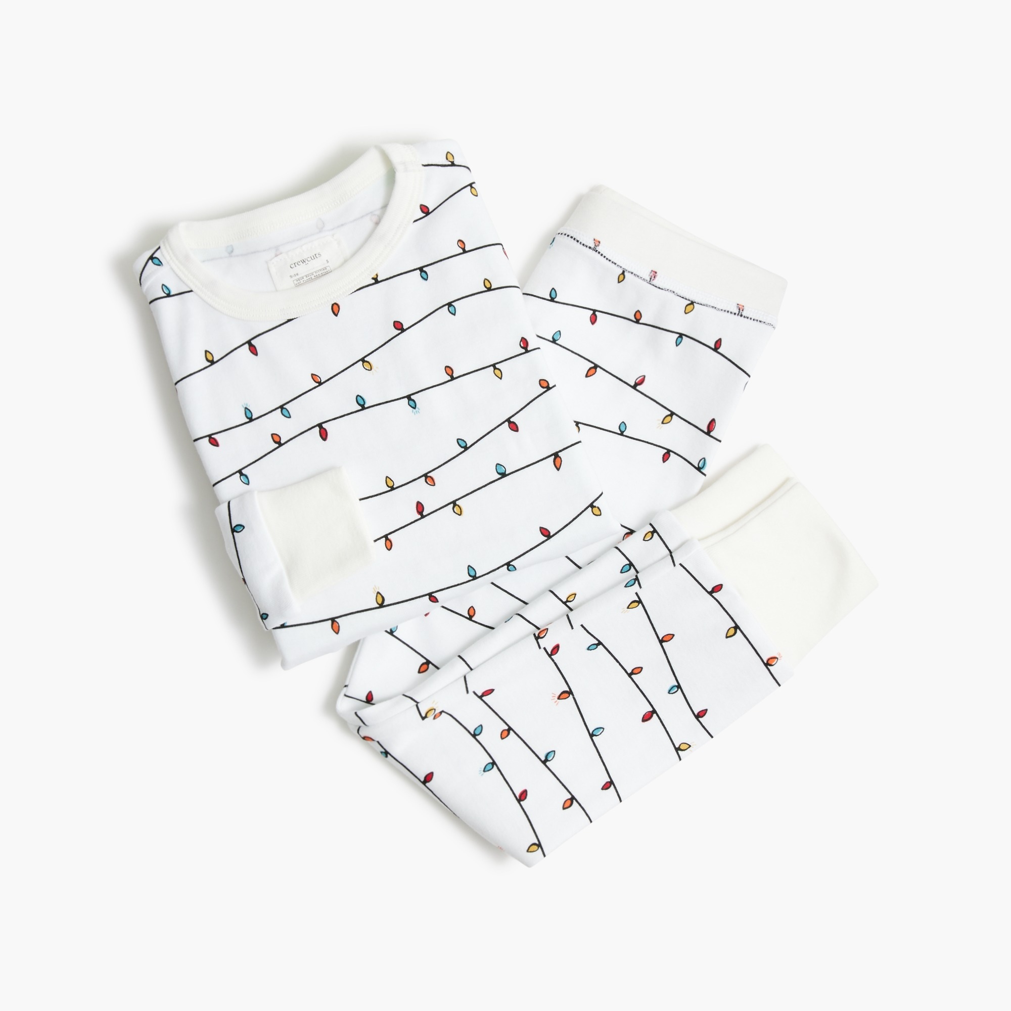 Kids' holiday lights pajama set