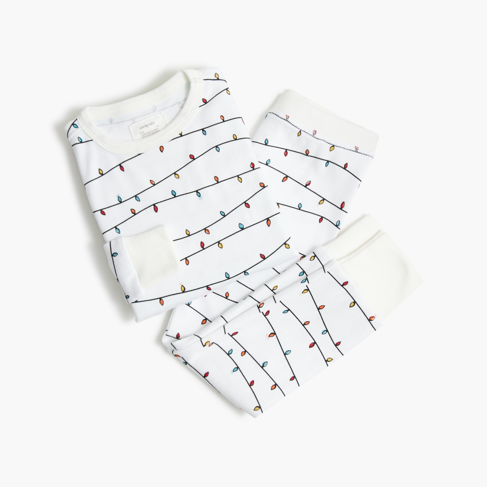 kids' holiday lights pajama set for boys