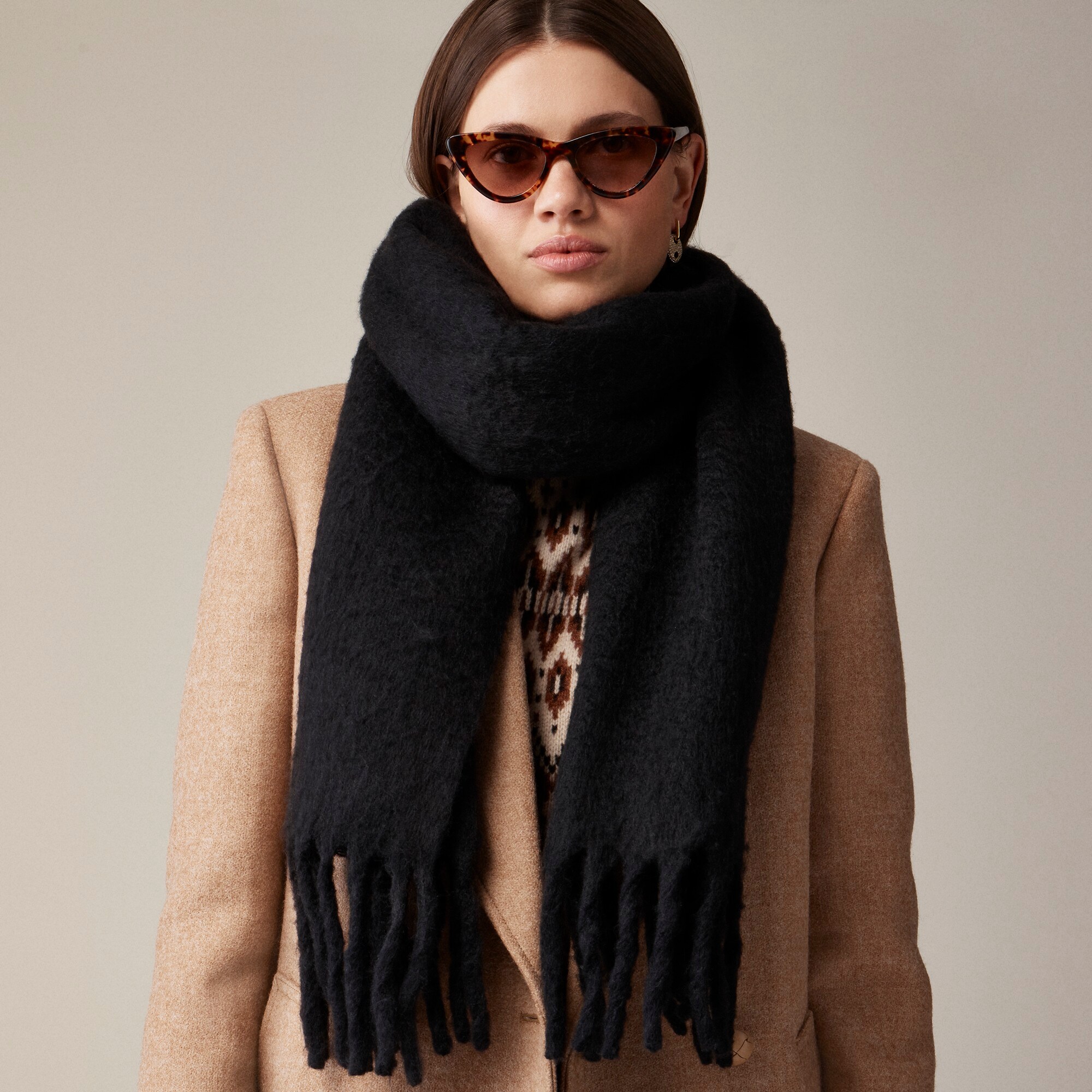 womens Brushed woven scarf