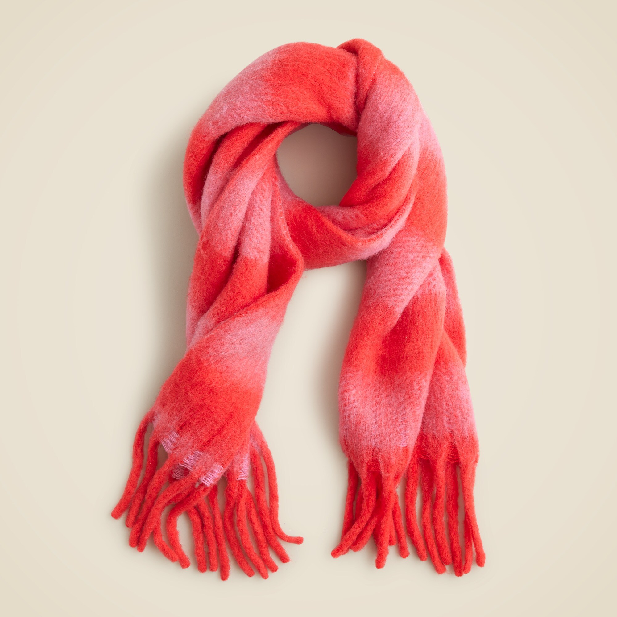 Brushed woven scarf in stripe