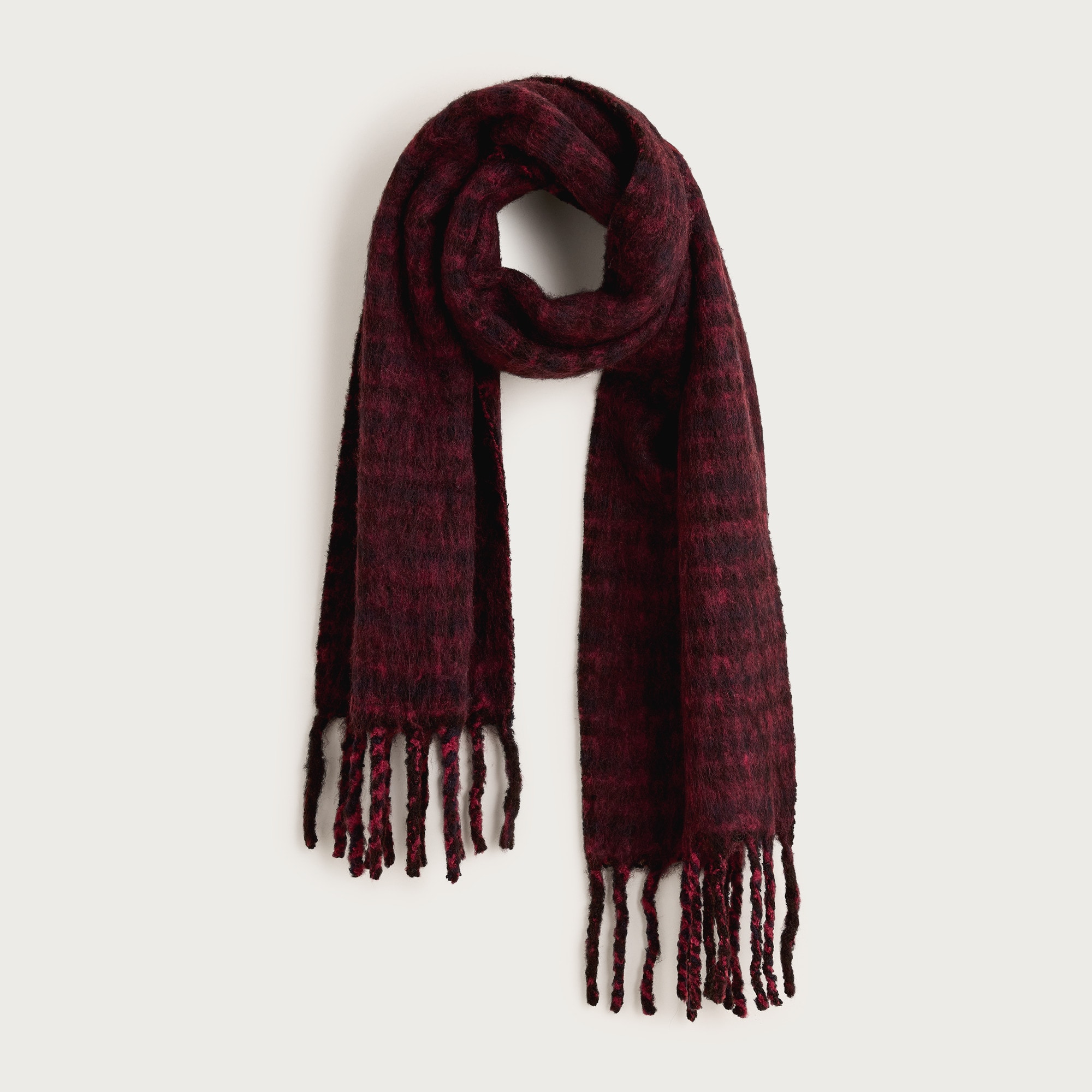 womens Brushed woven scarf in stripe