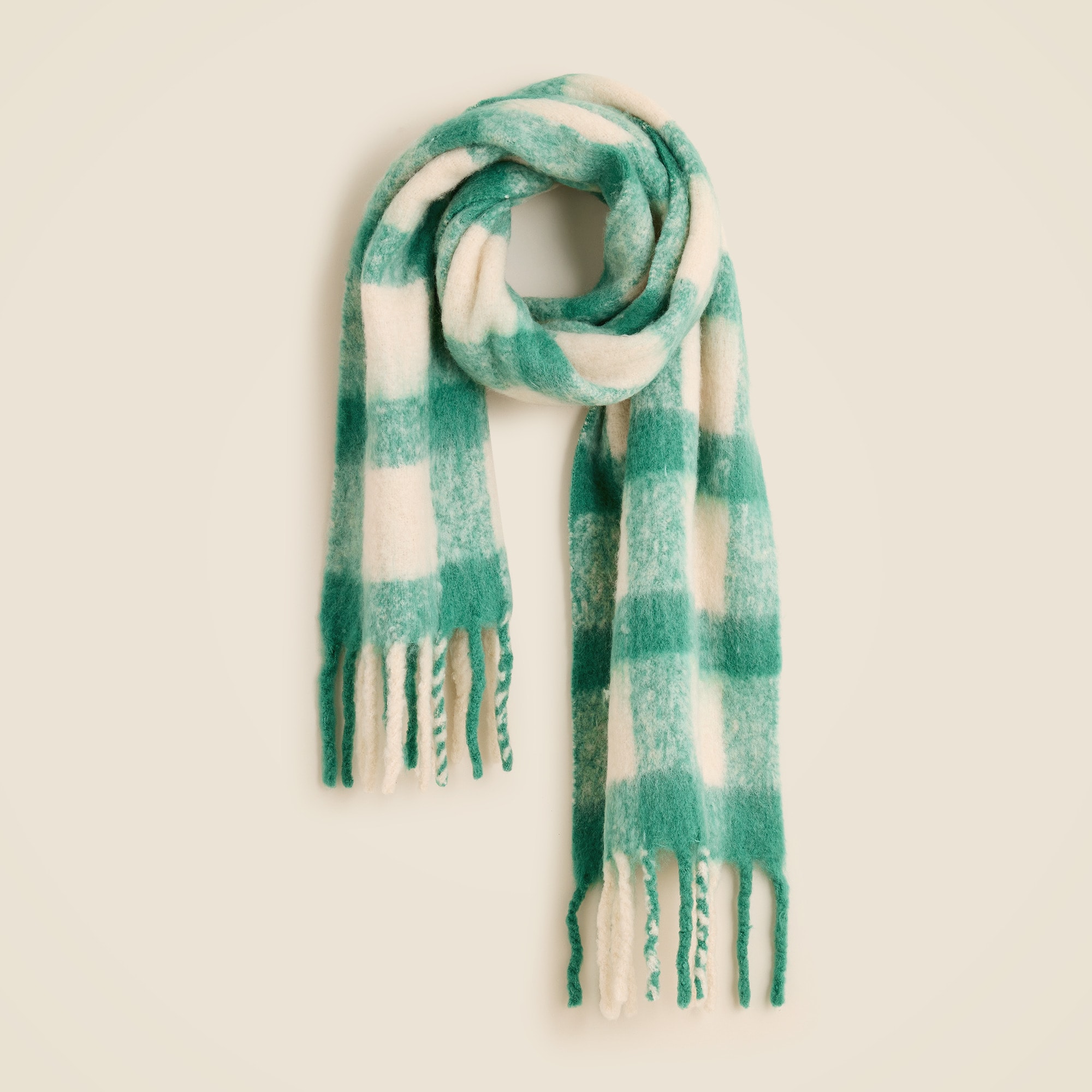  Brushed woven scarf in stripe
