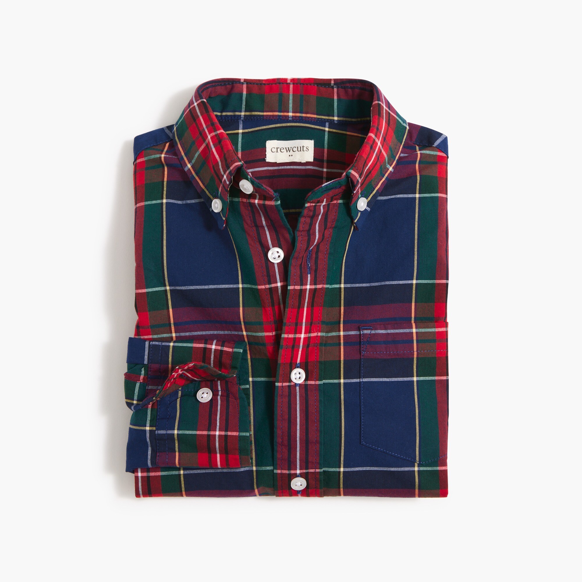 Boys' Channing tartan washed shirt