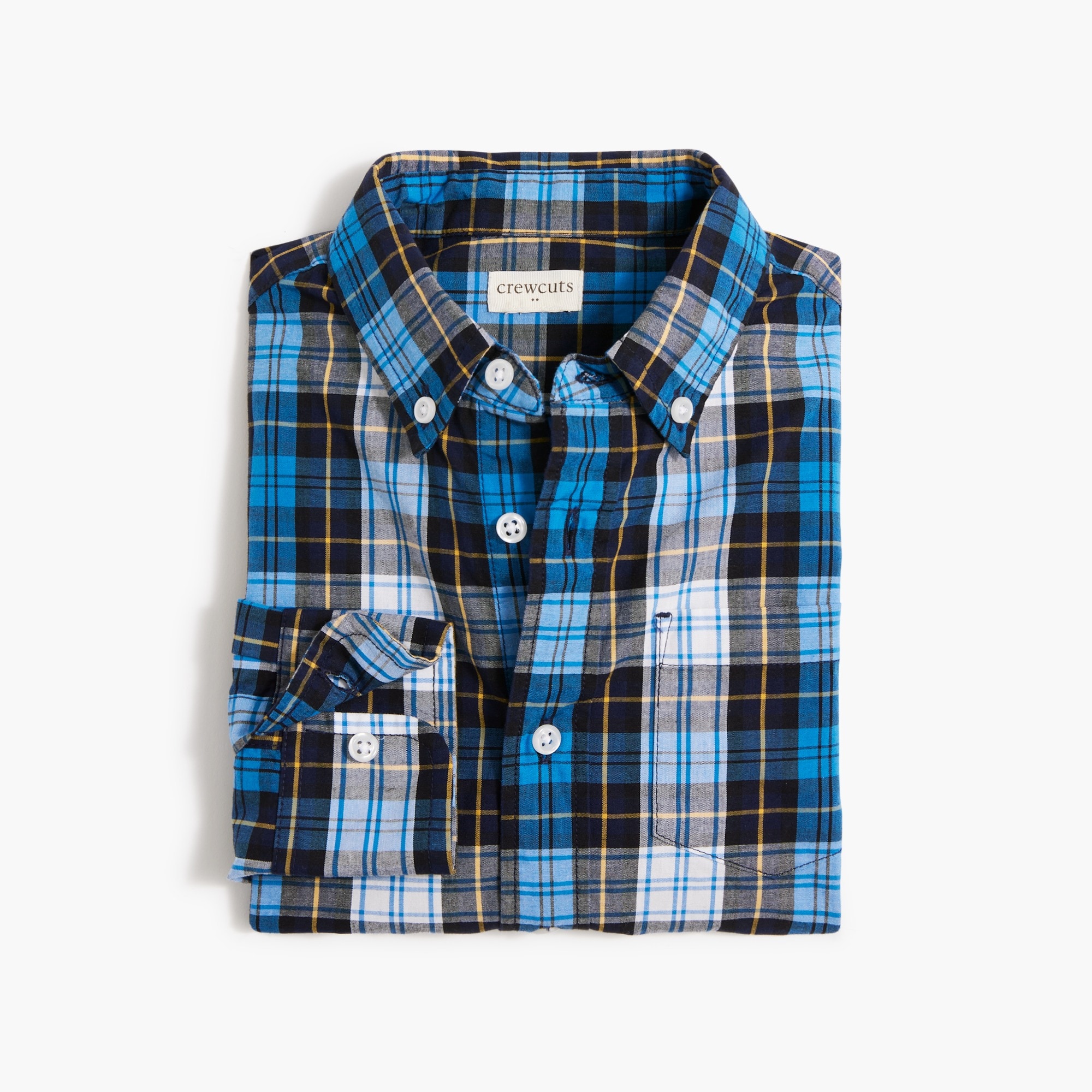 Boys' plaid washed shirt