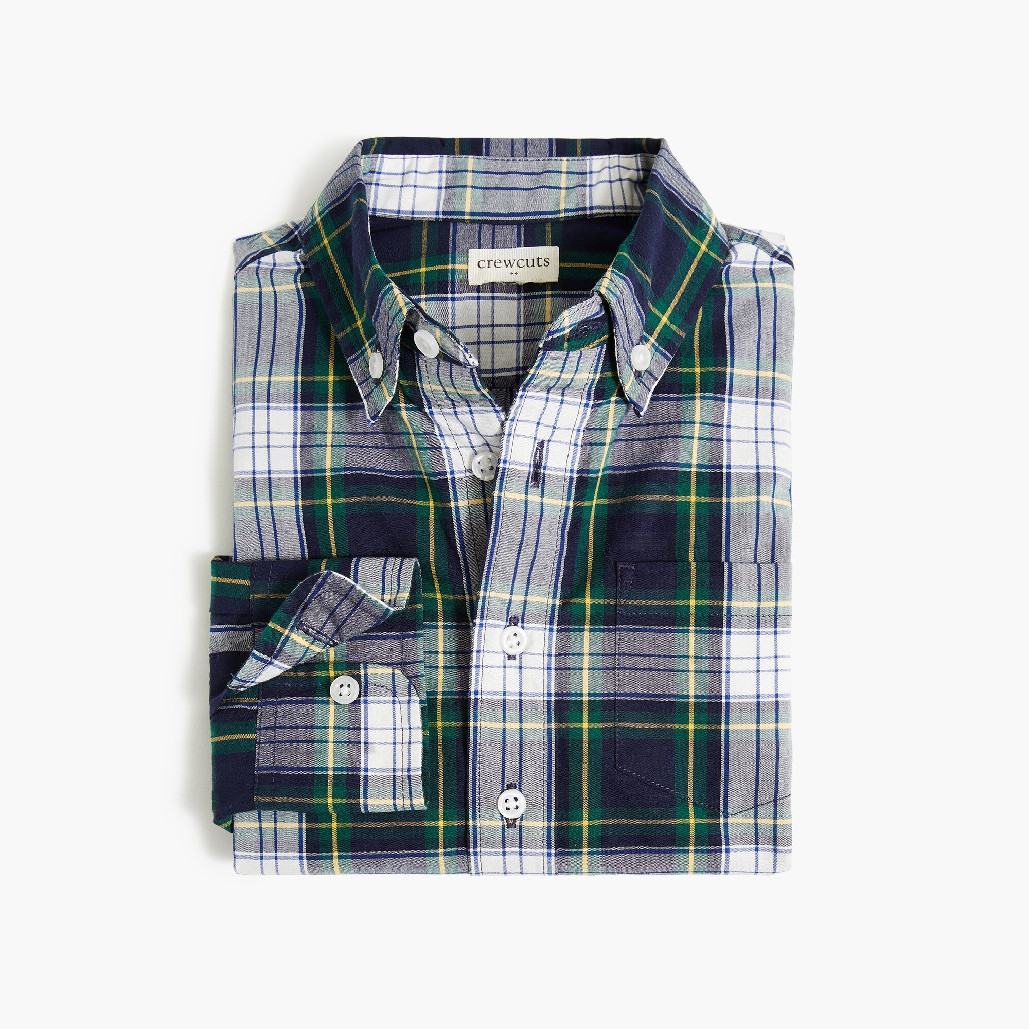 Boys' plaid washed shirt