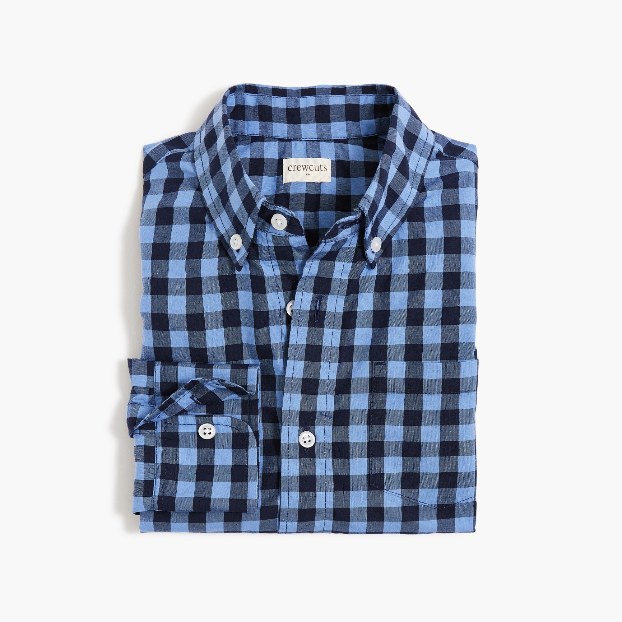 boys' gingham washed shirt for boys