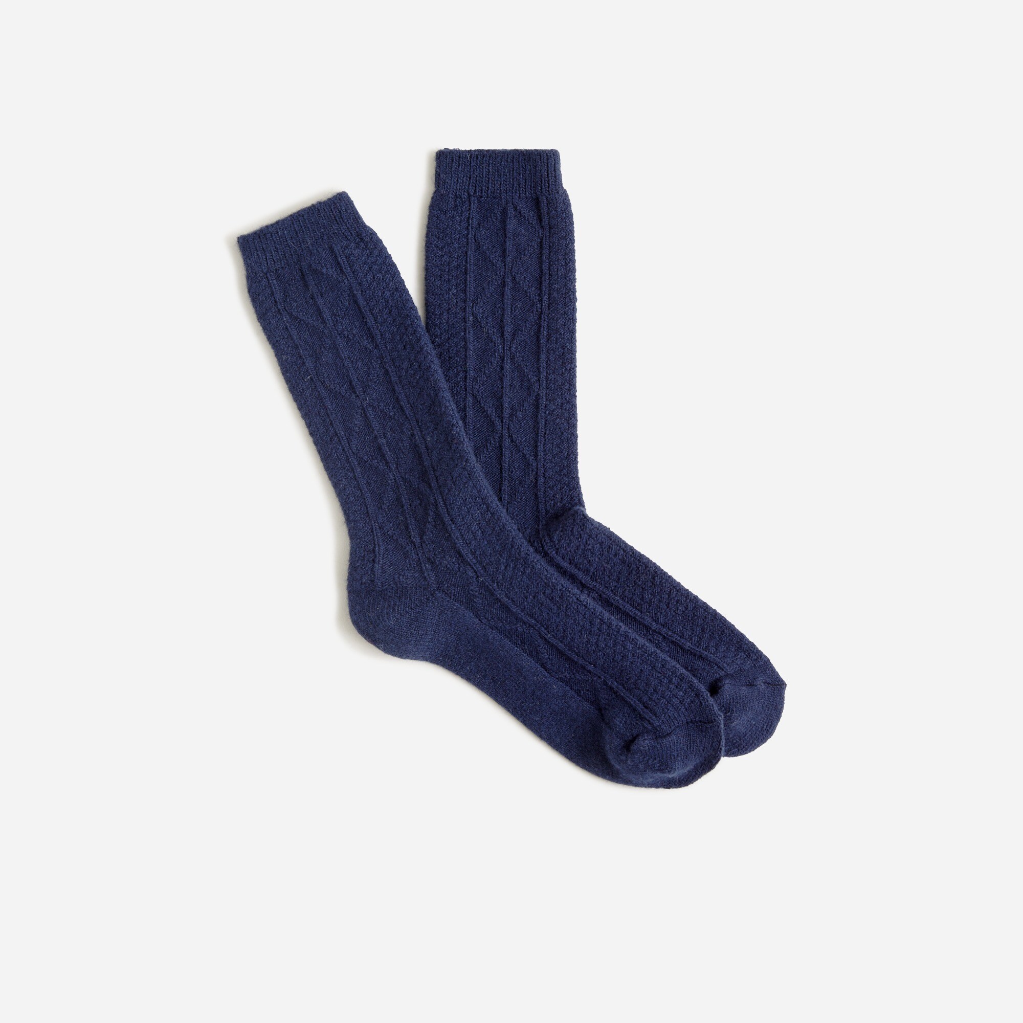 Cable-knit trouser socks