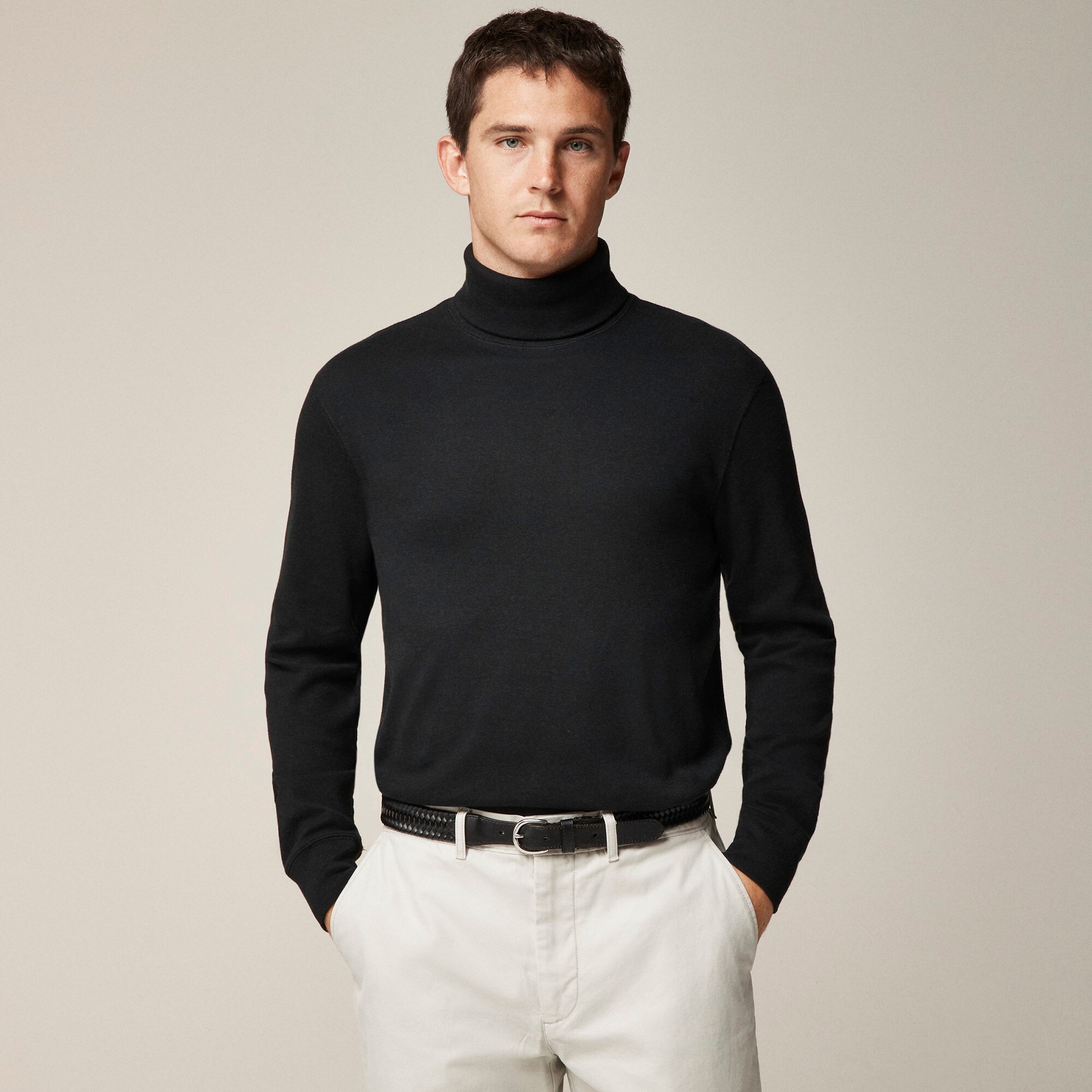 Heritage brushed rib knit turtleneck